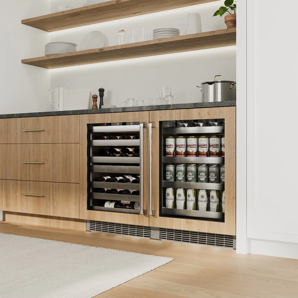 ZLINE 24 in. Touchstone 151 Can Beverage Fridge with Panel Ready Glass Door, Open Box-Great Condition - Image 13