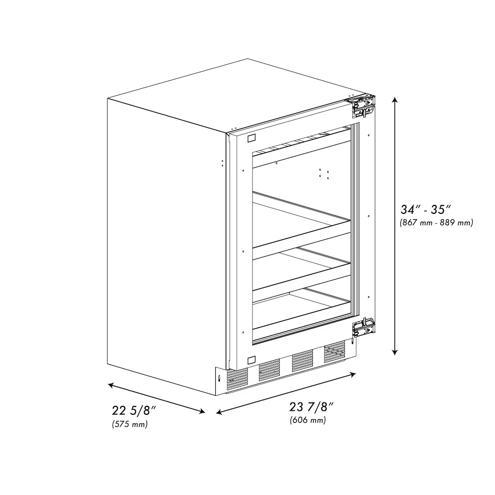 ZLINE 24 in. Touchstone 151 Can Beverage Fridge with Panel Ready Glass Door, Open Box-Great Condition - Image 18
