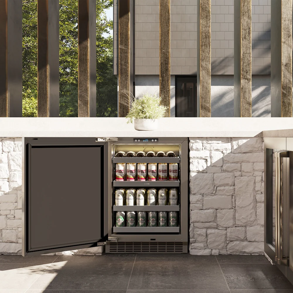 ZLINE 24 in. Touchstone 151 Can Beverage Fridge with Solid Stainless Steel Door, Open Box-Great Condition - Image 14