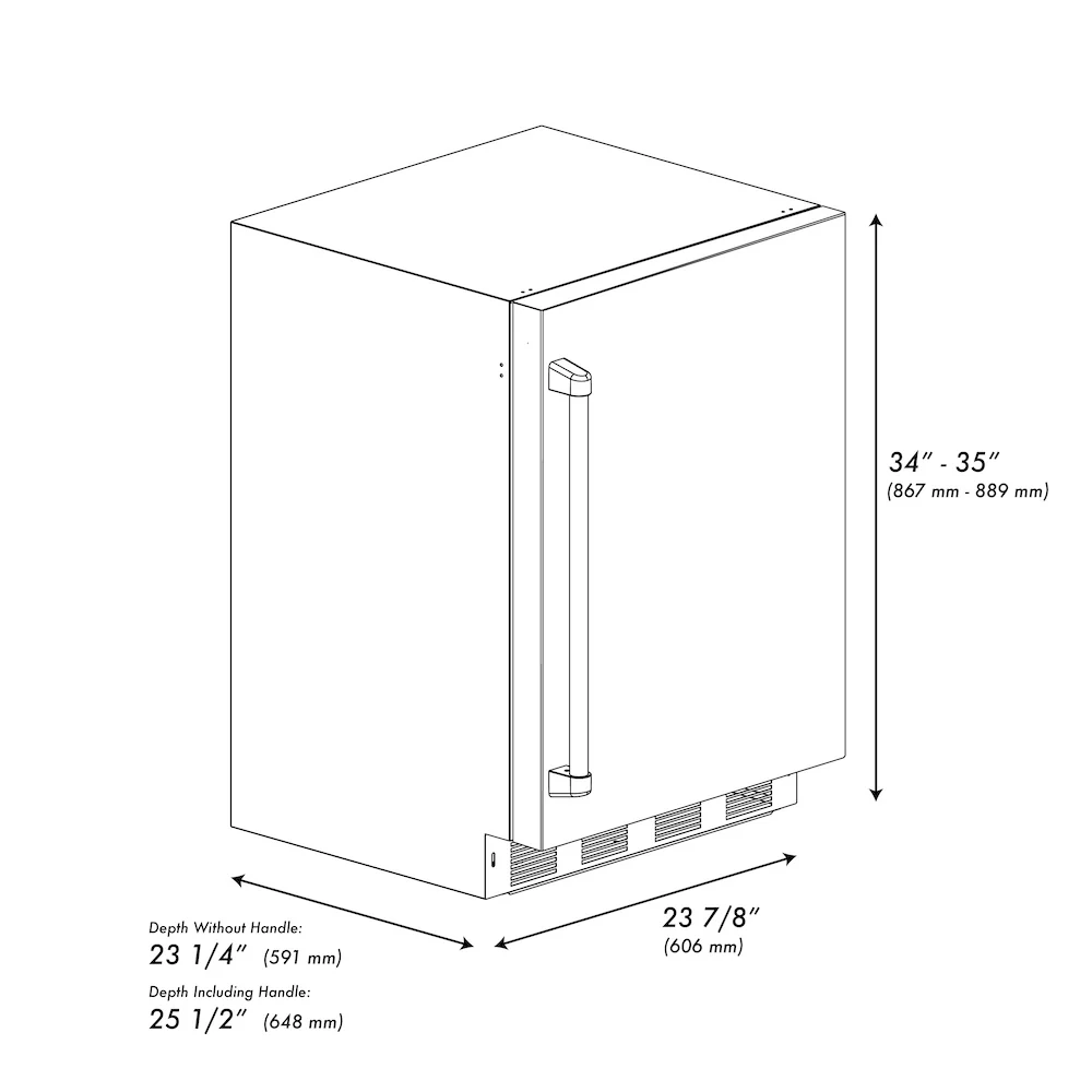 ZLINE 24 in. Touchstone 151 Can Beverage Fridge with Solid Stainless Steel Door, Open Box-Great Condition - Image 16