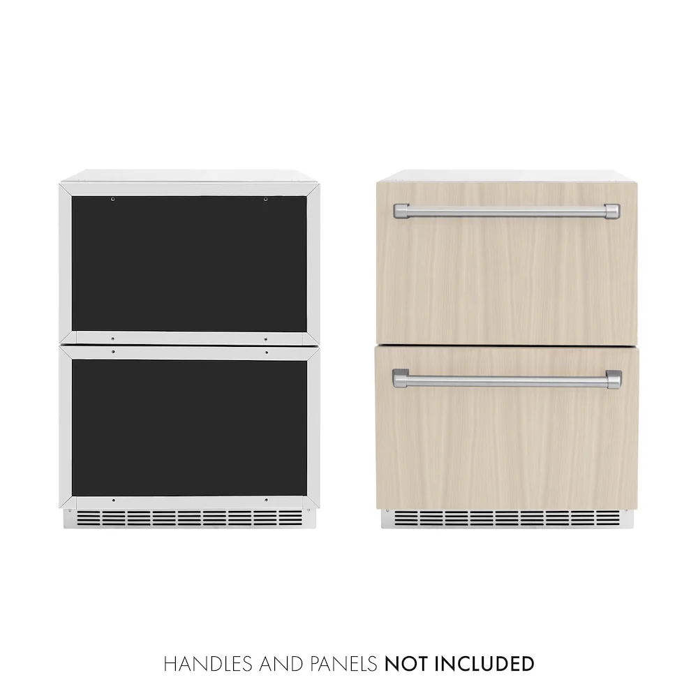 ZLINE 24 in. Touchstone 168 Can Outdoor-Rated Dual Refrigerator Drawer with Panel-Ready Doors, Open Box-Great Condition - Image 2
