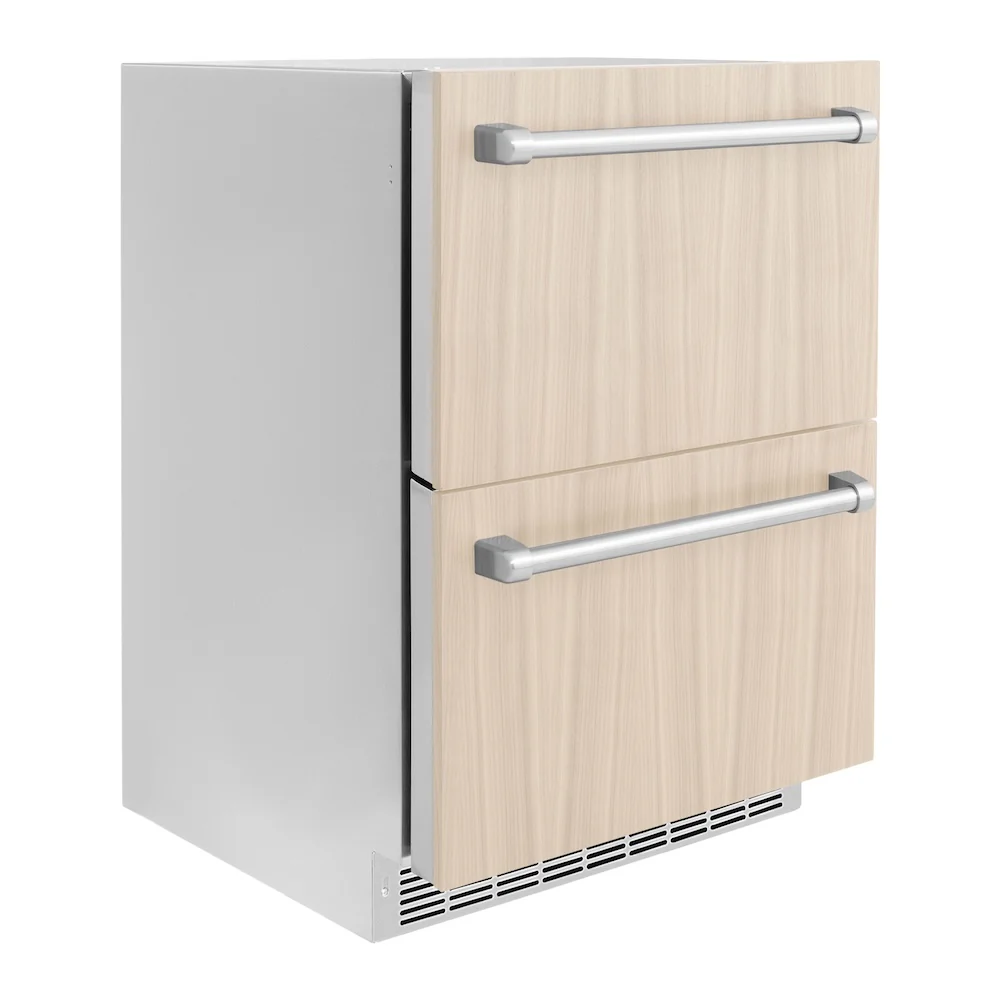 ZLINE 24 in. Touchstone 168 Can Outdoor-Rated Dual Refrigerator Drawer with Panel-Ready Doors, Open Box-Great Condition - Image 4