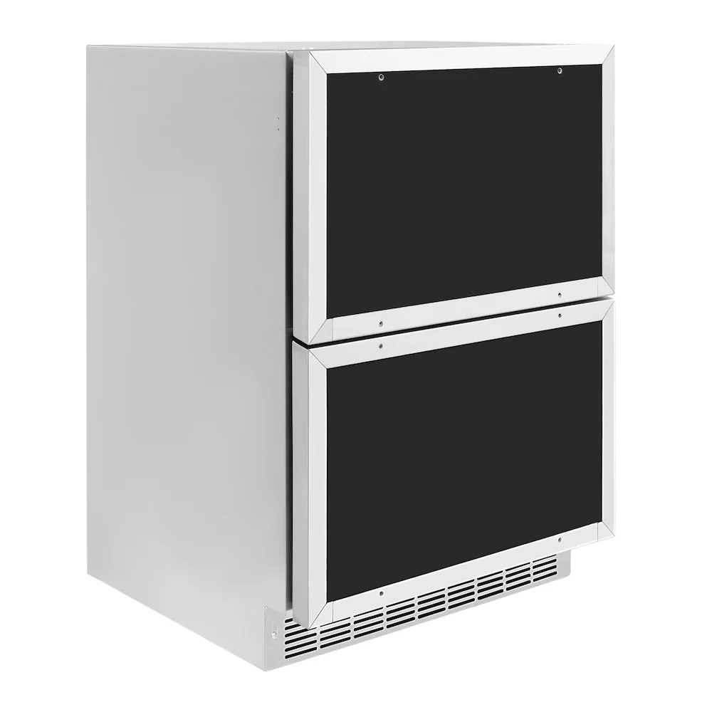 ZLINE 24 in. Touchstone 168 Can Outdoor-Rated Dual Refrigerator Drawer with Panel-Ready Doors, Open Box-Great Condition - Image 5