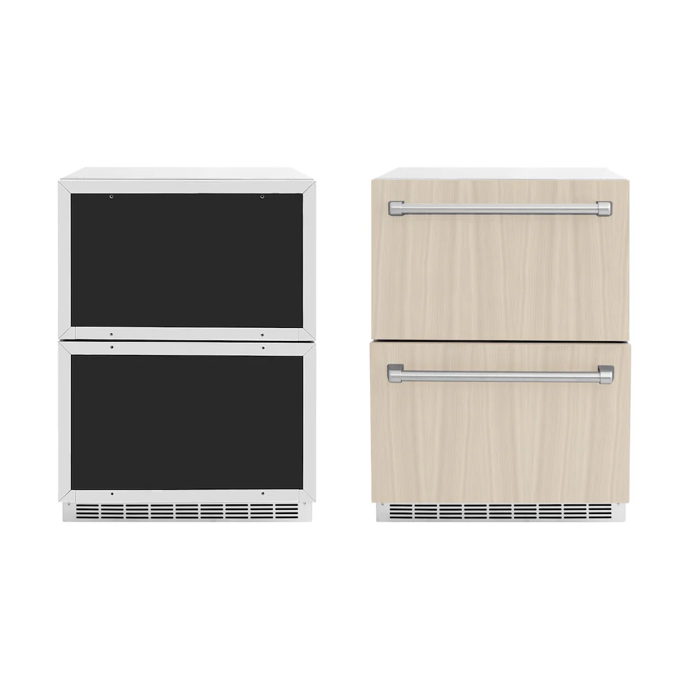 ZLINE 24 in. Touchstone 168 Can Outdoor-Rated Dual Refrigerator Drawer with Panel-Ready Doors, Open Box-Great Condition - Image 8