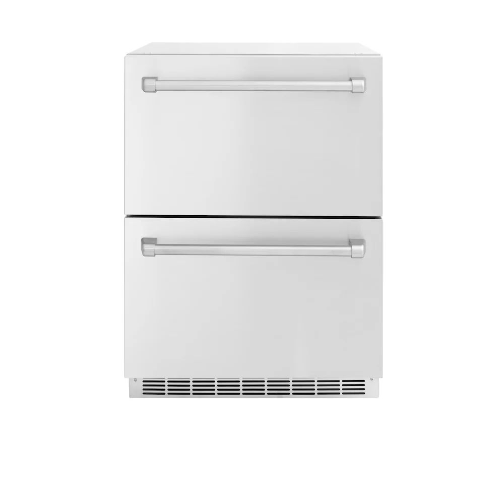 ZLINE 24 in. Touchstone 168 Can Outdoor-Rated Dual Refrigerator Drawer with Stainless Steel Doors, Open Box-Great Condition - Image 3