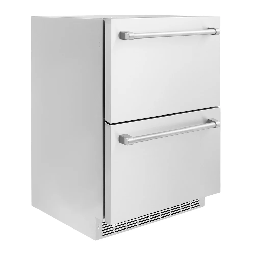 ZLINE 24 in. Touchstone 168 Can Outdoor-Rated Dual Refrigerator Drawer with Stainless Steel Doors, Open Box-Great Condition - Image 5