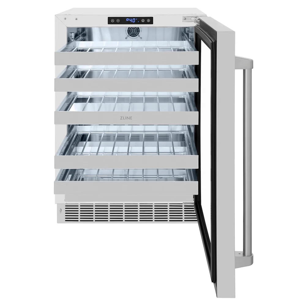 ZLINE 24 in. Touchstone Dual Zone 44 Bottle Wine Cooler with Stainless Steel Glass Door, Open Box-Great Condition - Image 3