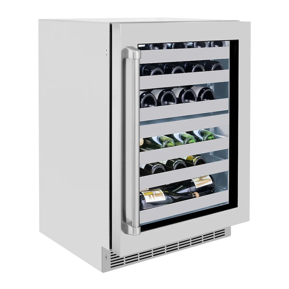 ZLINE 24 in. Touchstone Dual Zone 44 Bottle Wine Cooler with Stainless Steel Glass Door, Open Box-Great Condition - Image 4