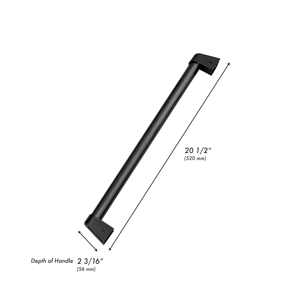 ZLINE 24 In. Touchstone Refrigerator Drawer Handles in Black Stainless Steel (RDHO-BS-24) - Image 2
