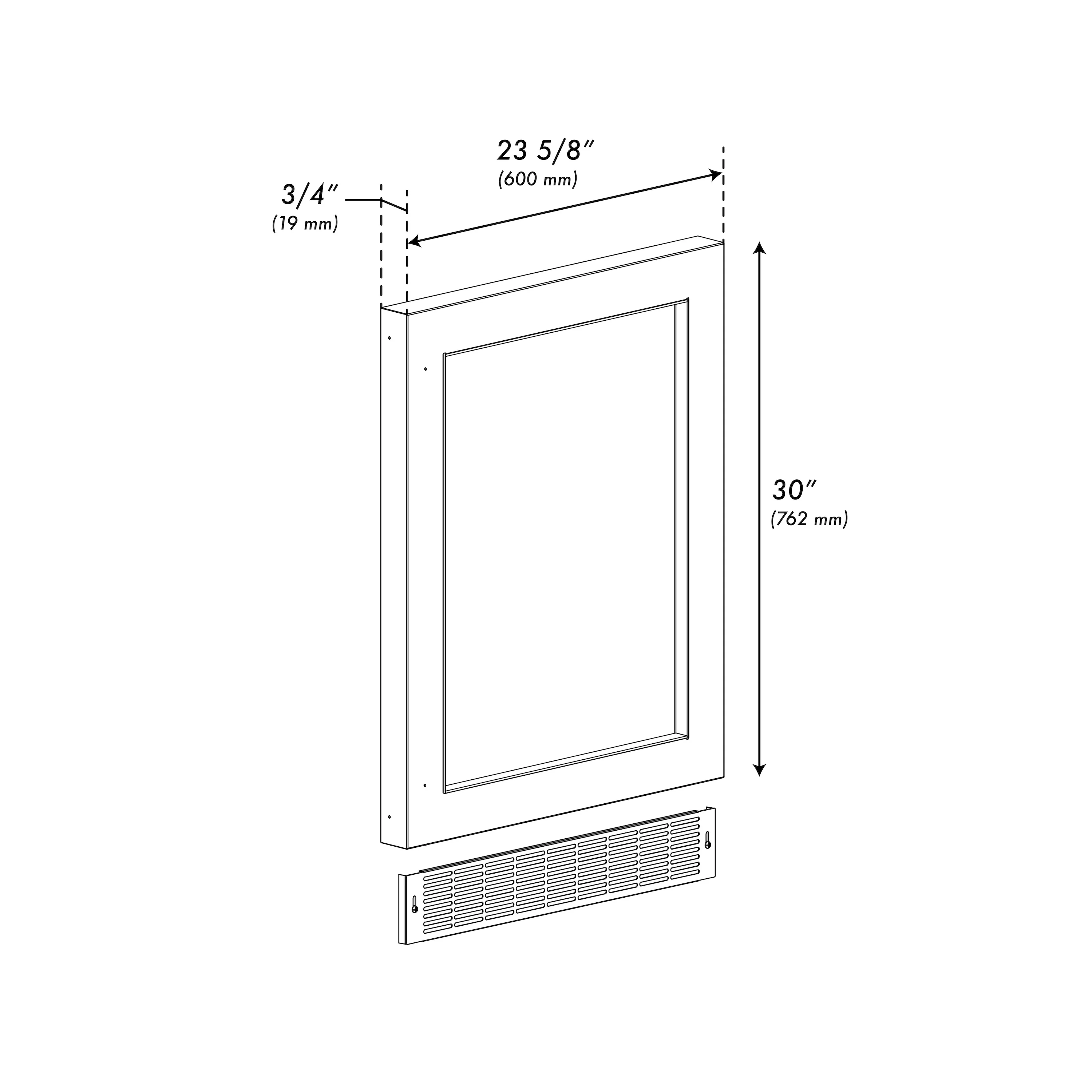 ZLINE 24 in. Touchstone Undercounter Refrigeration Door in White Matte (RPO-WM-24) - Image 2