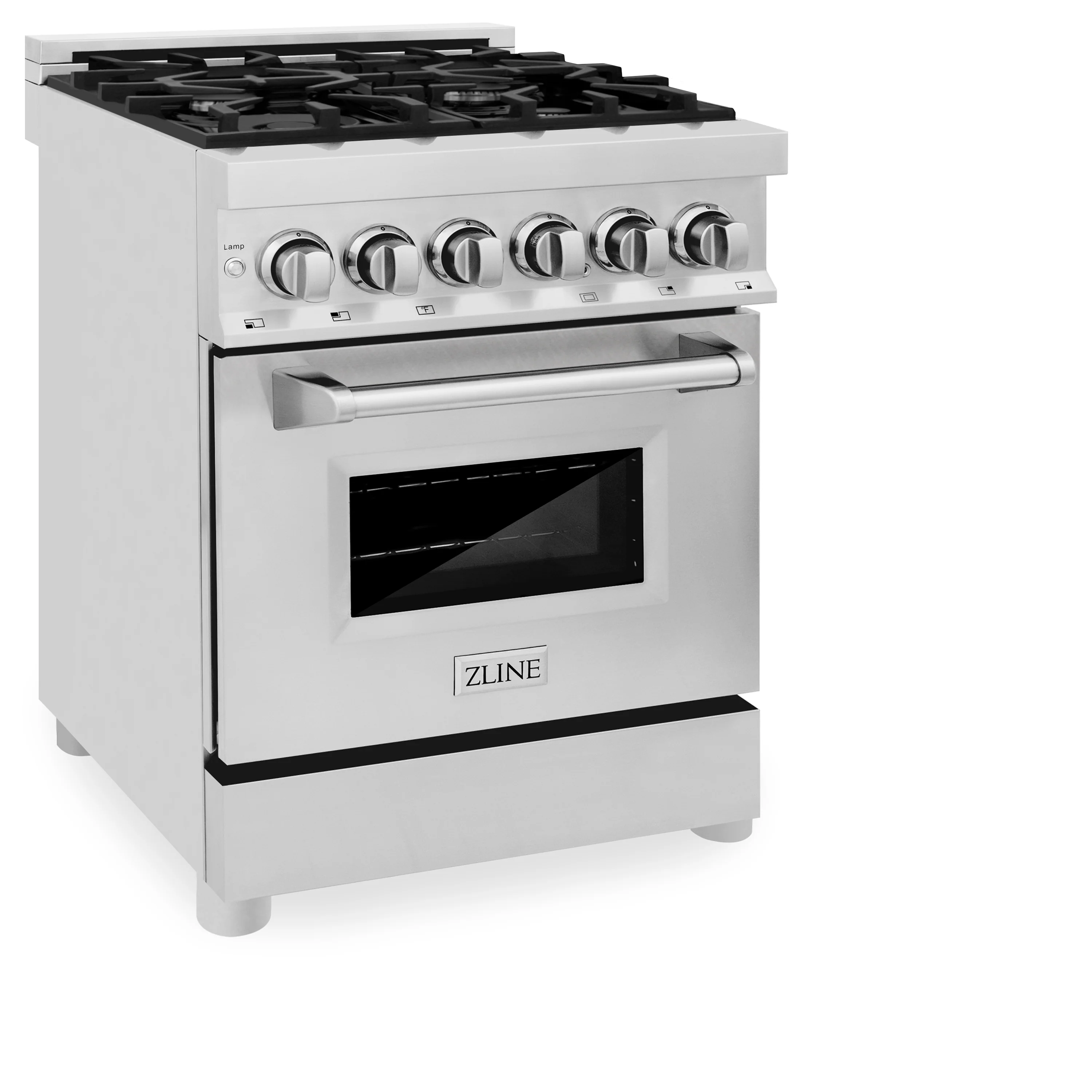 ZLINE 24 in. 2.8 cu. ft. Legacy Dual Fuel Range with 4 Burner Gas Cooktop and Electric Convection Oven in Stainless Steel (RA24) - Image 6