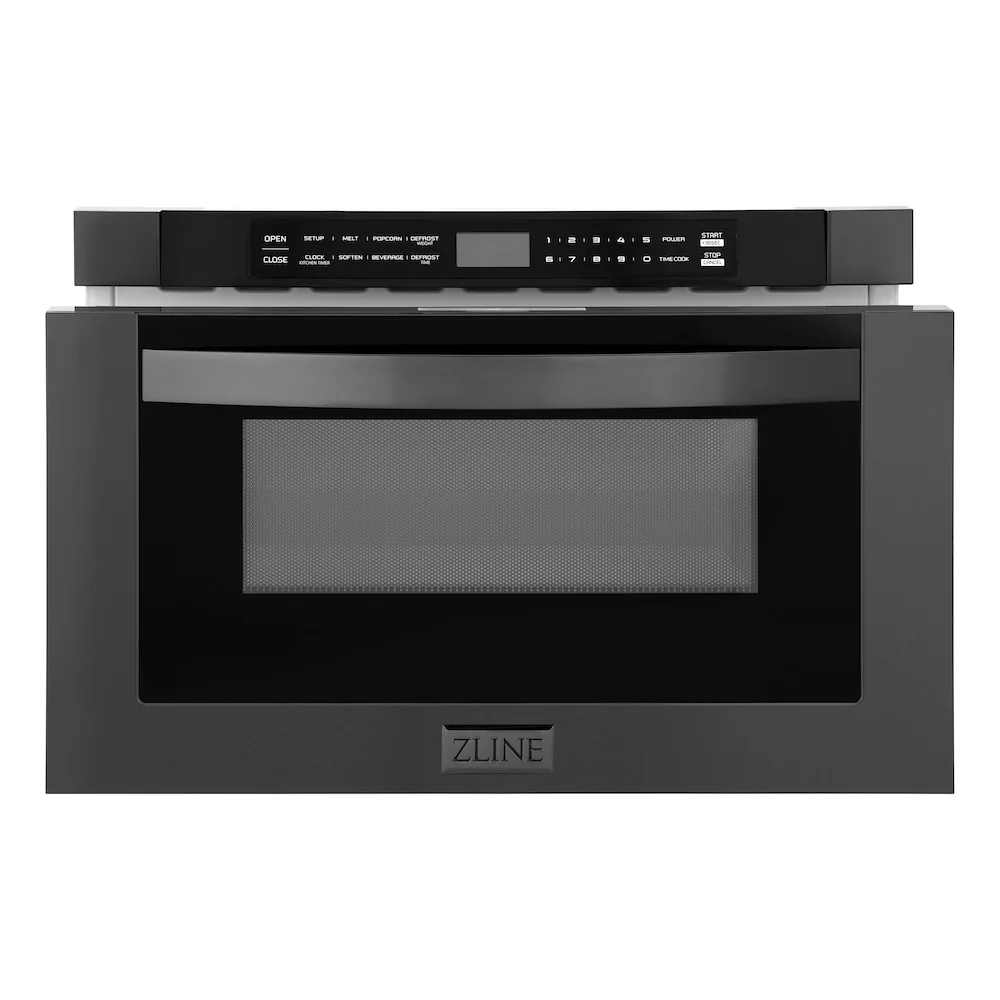 ZLINE 24 in. 1.2 cu. ft. Built-in Microwave Drawer in Black Stainless Steel (MWD-1-BS) - Image 3