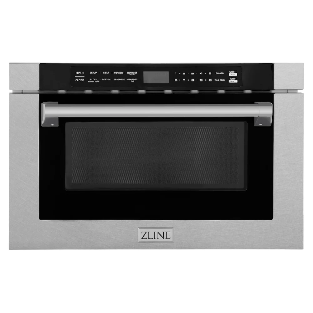 ZLINE 24 in. 1.2 cu. ft. Built-in Microwave Drawer with a Traditional Handle in Satin Stainless Steel (MWD-1-SS-H) - Image 5