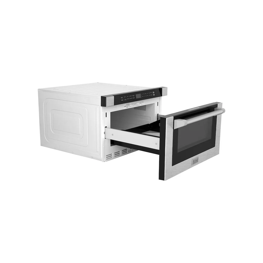 ZLINE 24 in. 1.2 cu. ft. Built-in Microwave Drawer with a Traditional Handle in Satin Stainless Steel (MWD-1-SS-H) - Image 6