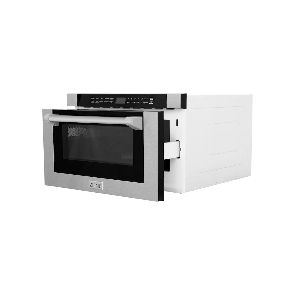 ZLINE 24 in. 1.2 cu. ft. Built-in Microwave Drawer with a Traditional Handle in Satin Stainless Steel (MWD-1-SS-H) - Image 7
