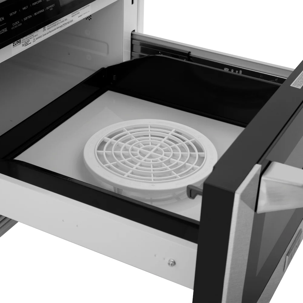 ZLINE 24 in. 1.2 cu. ft. Built-in Microwave Drawer with a Traditional Handle in Satin Stainless Steel (MWD-1-SS-H) - Image 9