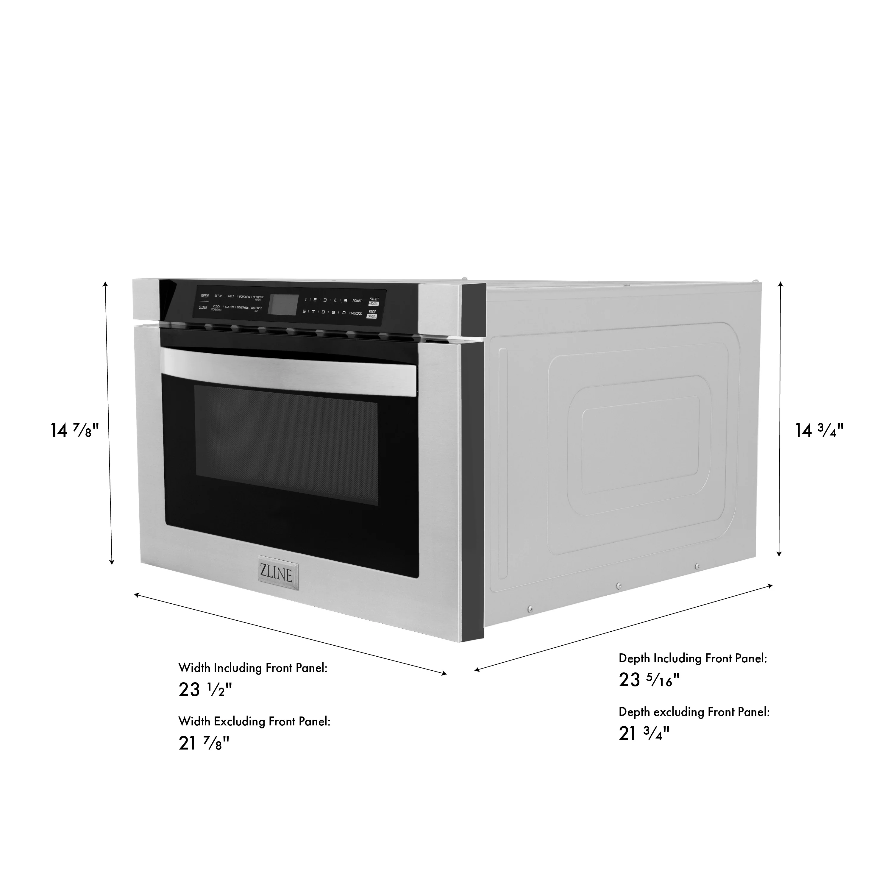 ZLINE 24 in. 1.2 cu. ft. Built-in Microwave Drawer in Stainless Steel (MWD-1) - Image 13