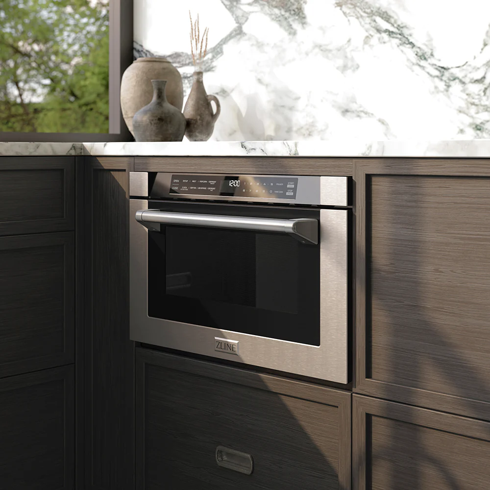 ZLINE 24 in. 1.2 cu. ft. Built-in Microwave Drawer with a Traditional Handle in Stainless Steel (MWD-1-H) - Image 15