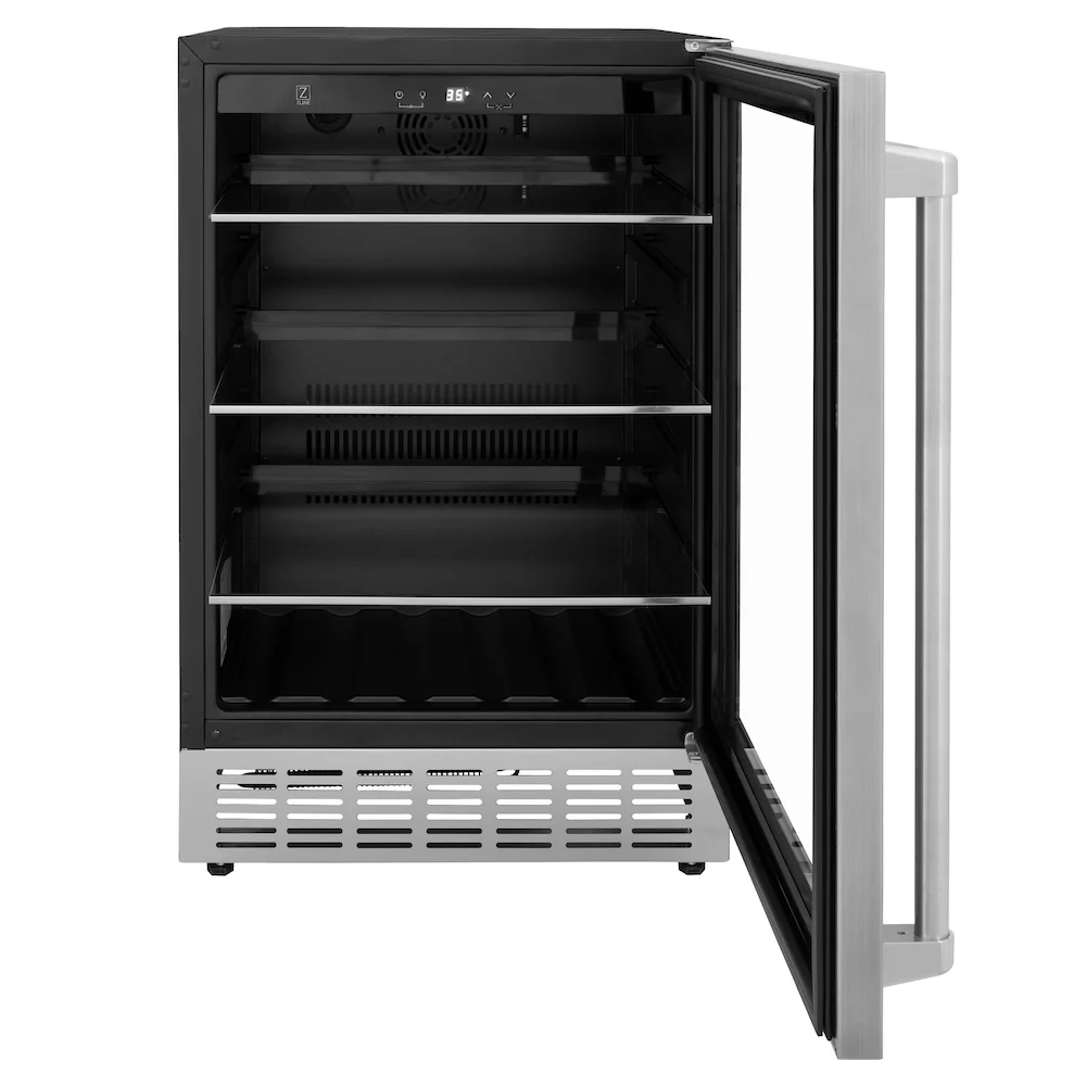 ZLINE 24 in. Monument 154 Can Beverage Fridge in Stainless Steel (RBV-US-24) - Image 5