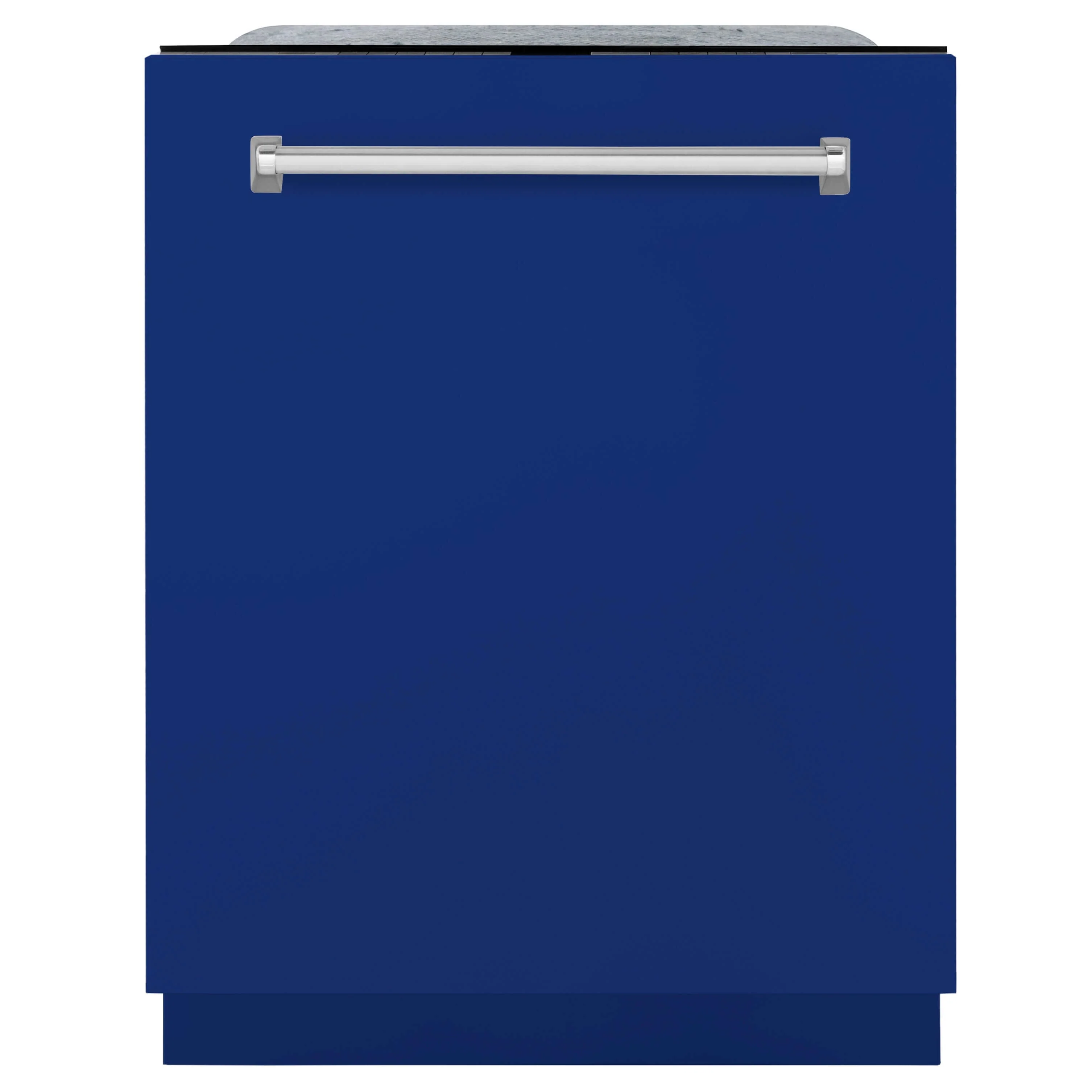 ZLINE 24 in. Monument Series 3rd Rack Top Touch Control Dishwasher with Blue Gloss Panel, 45dBa (DWMT-BG-24)