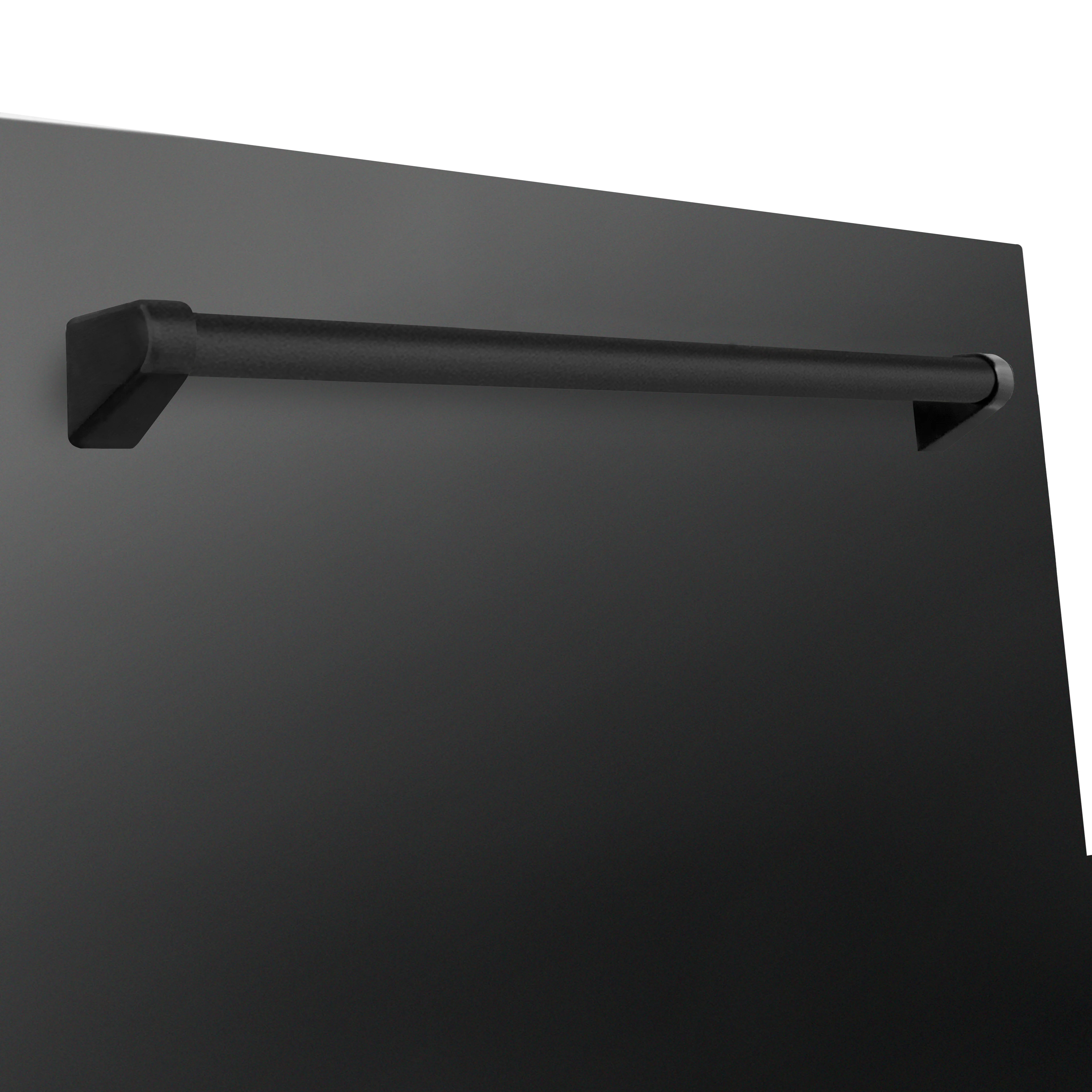 ZLINE 24" Monument Dishwasher Panel in Black Stainless Steel with Traditional Handle (DPMT-BS-24) - Image 3