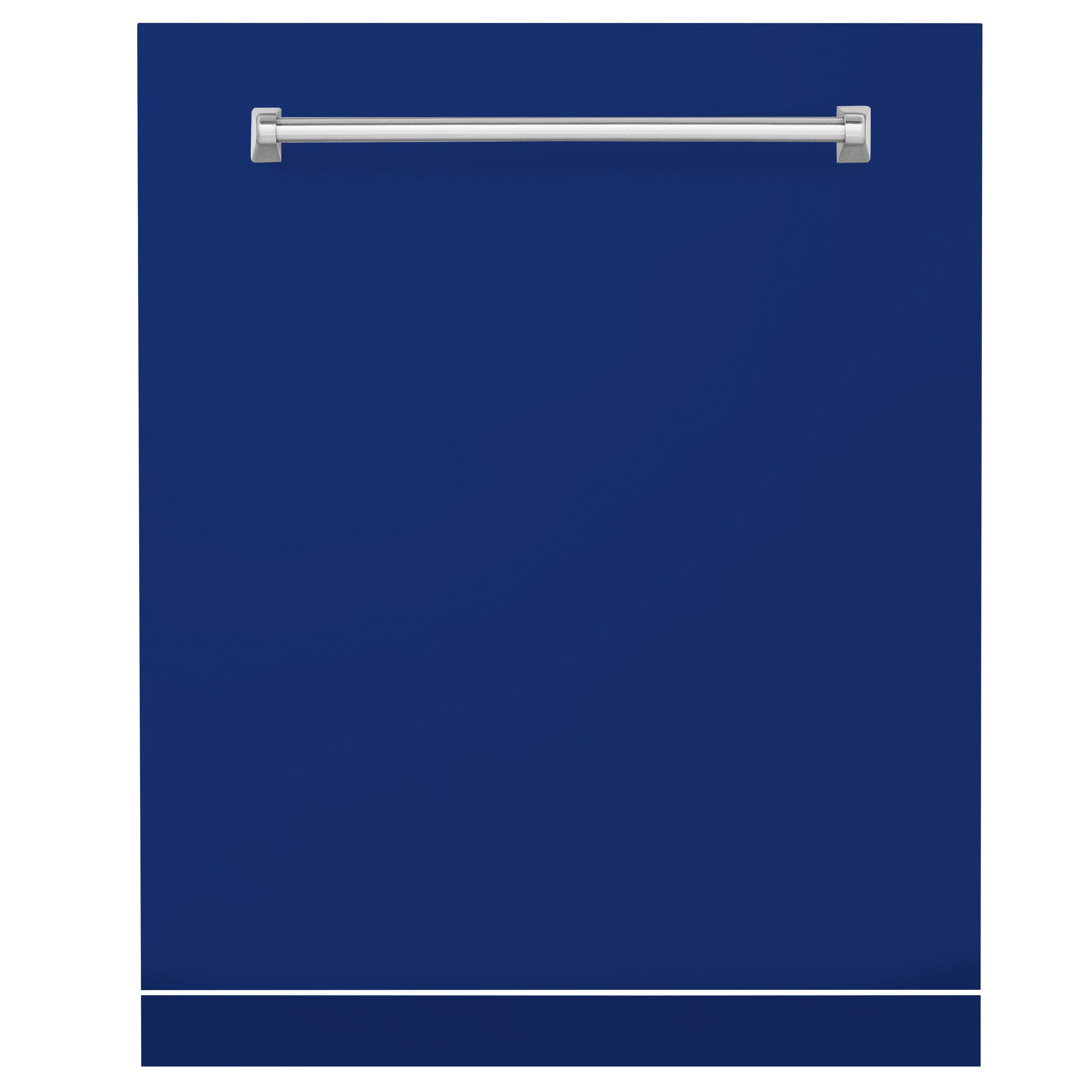 ZLINE 24" Monument Dishwasher Panel in Blue Gloss with Traditional Handle (DPMT-BG-24) - Image 2
