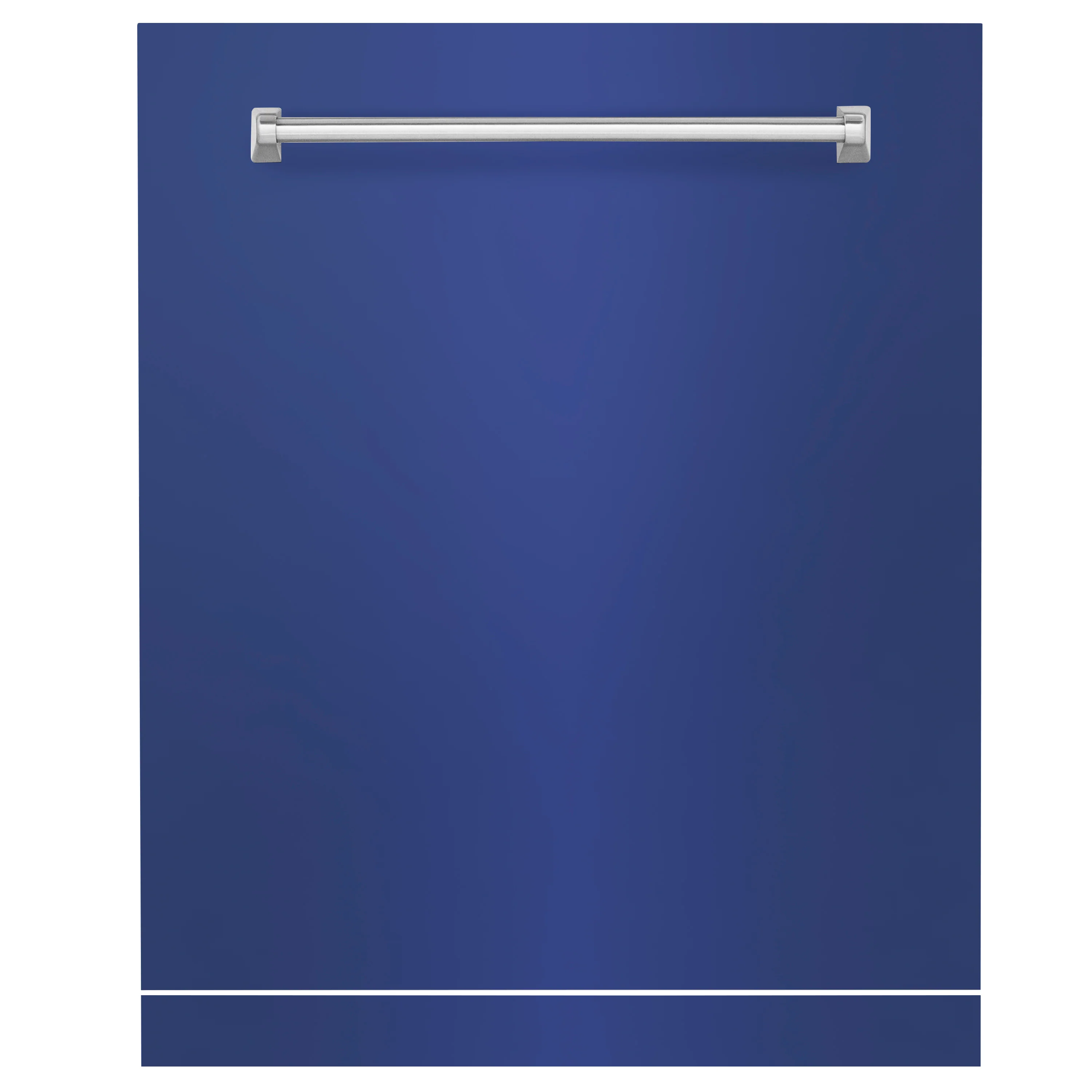 ZLINE 24" Monument Dishwasher Panel in Blue Matte with Traditional Handle (DPMT-BM-24) - Image 3