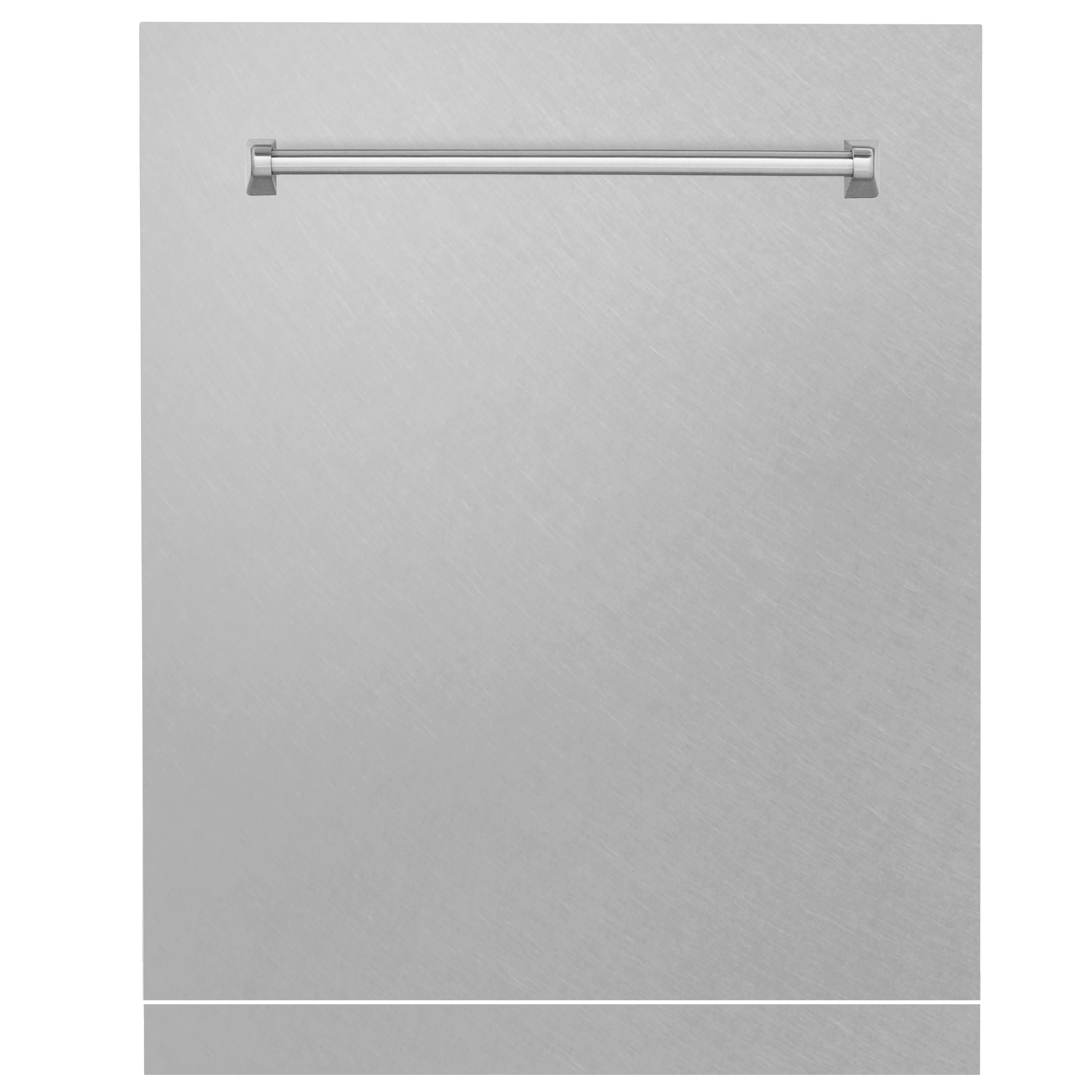 ZLINE 24" Monument Dishwasher Panel in Fingerprint Resistant Stainless Steel with Traditional Handle (DPMT-SN-24) - Image 3
