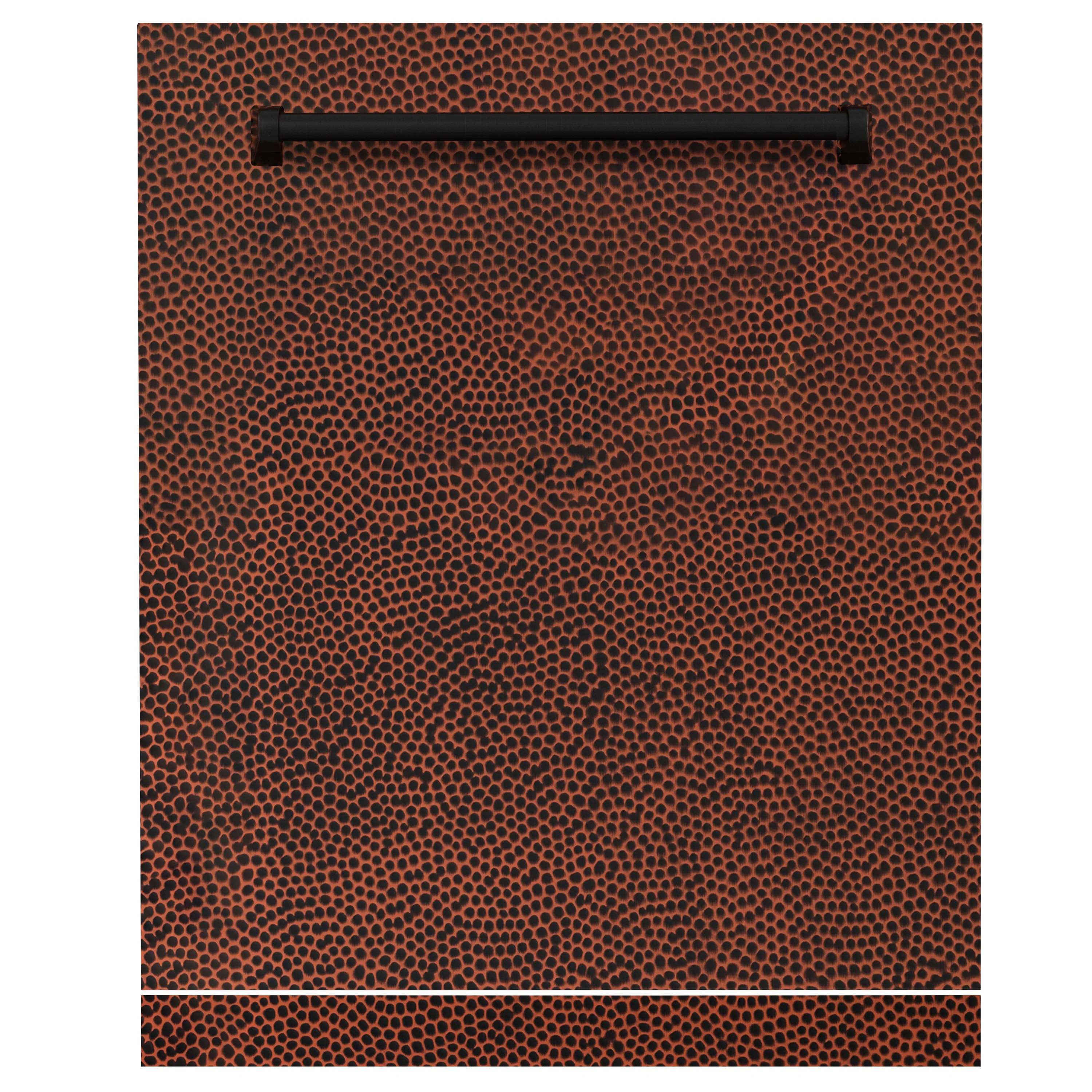 ZLINE 24" Monument Dishwasher Panel in Hand Hammered Copper with Traditional Handle (DPMT-HH-24) - Image 2