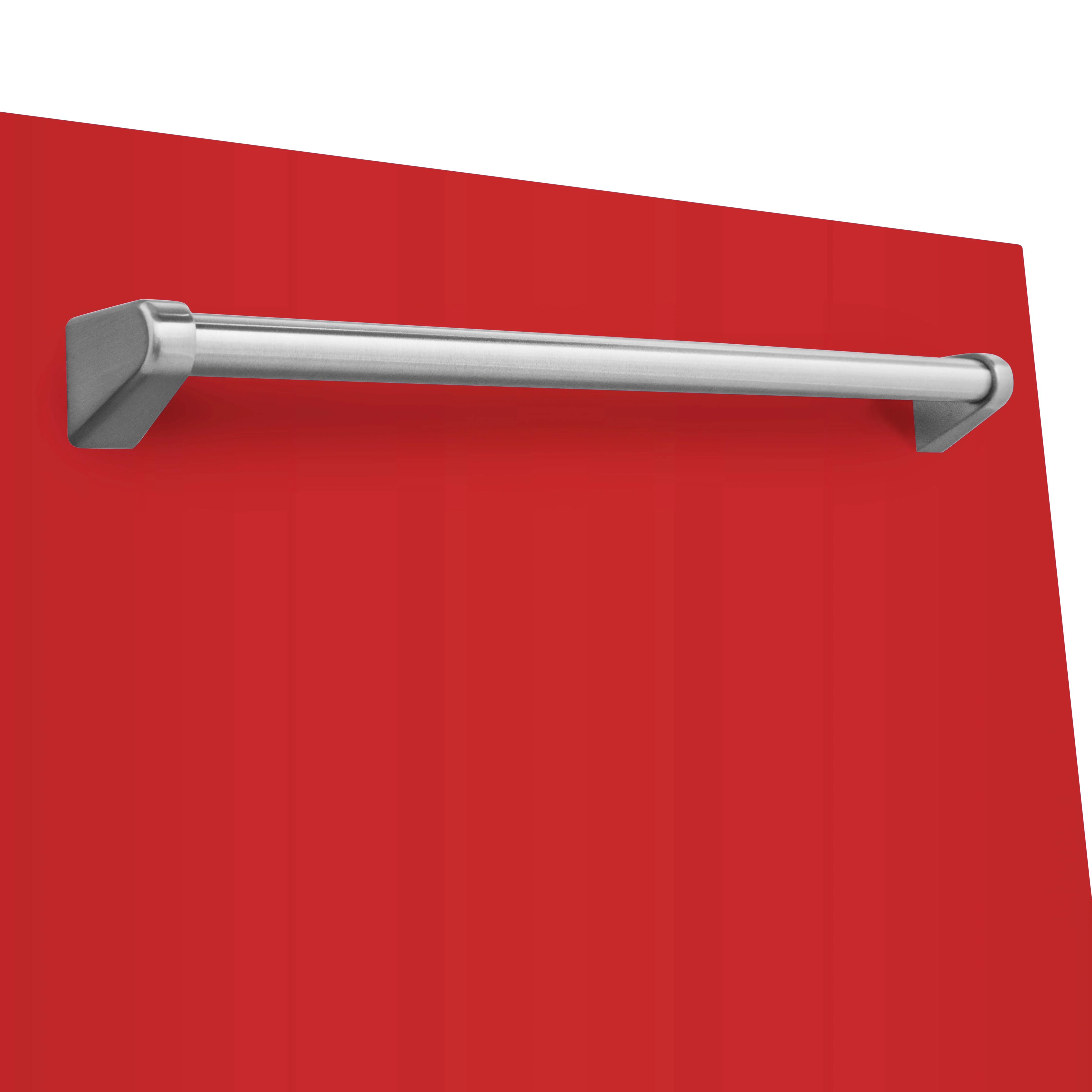 ZLINE 24" Monument Dishwasher Panel in Red Matte with Traditional Handle (DPMT-RM-24) - Image 5