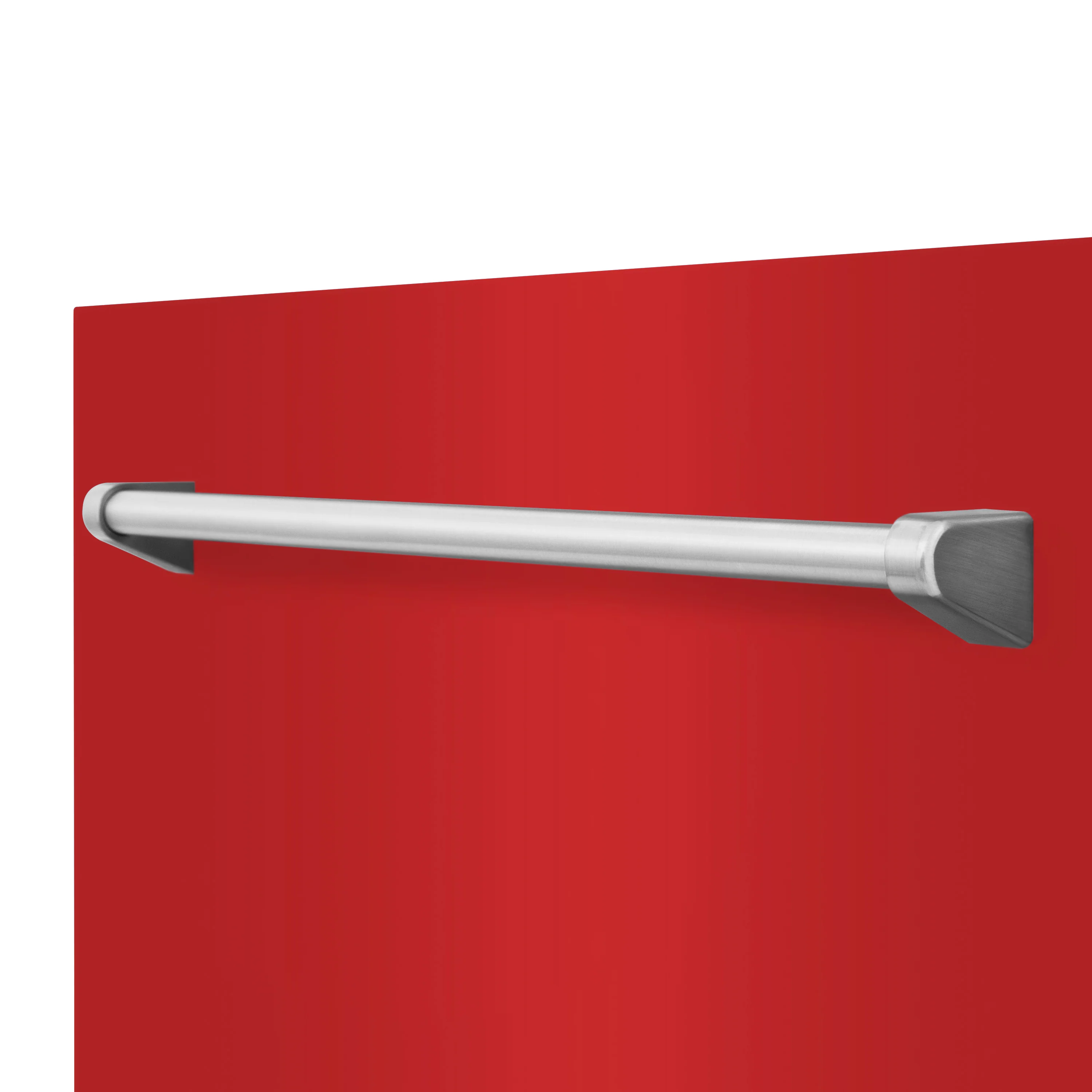 ZLINE 24" Monument Dishwasher Panel in Red Matte with Traditional Handle (DPMT-RM-24) - Image 7