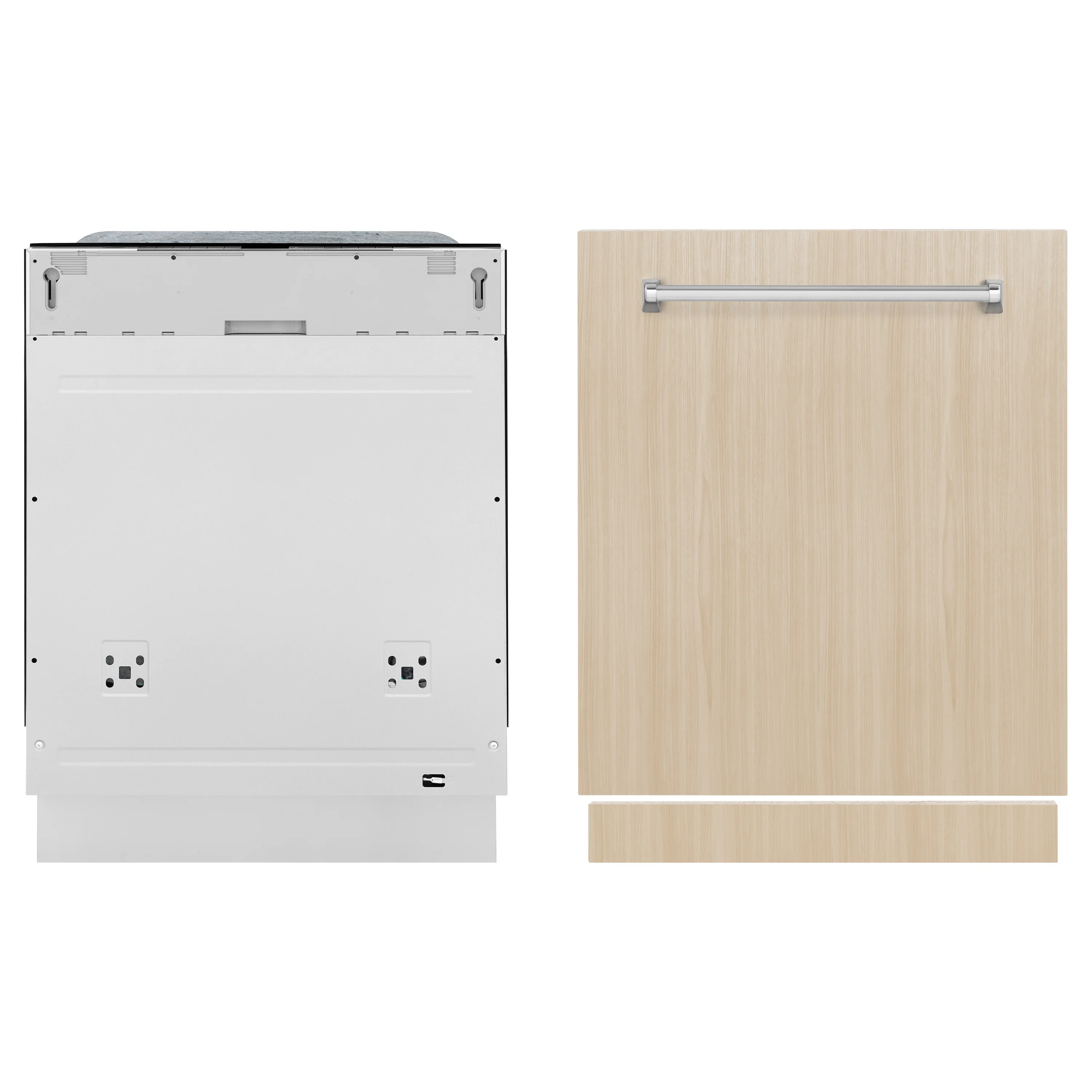 ZLINE 24 in. Monument Series 3rd Rack Top Touch Control Dishwasher in Custom Panel Ready with Stainless Steel Tub, 45dBa (DWMT-24)