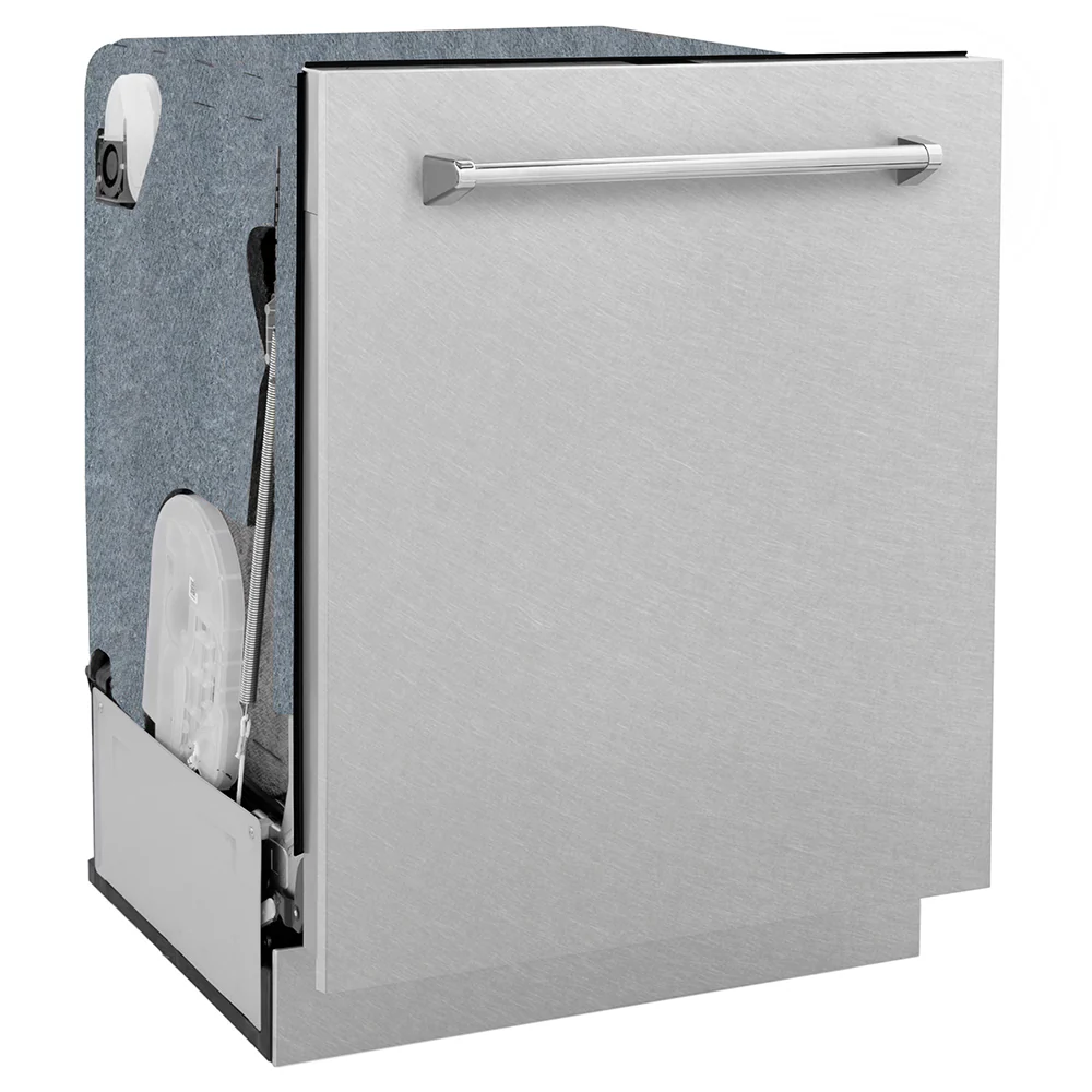 ZLINE 24 in. Monument Series 3rd Rack Top Touch Control Dishwasher with Satin Stainless Steel Panel and Stainless Steel Tub, 45dBa (DWMT-SN-24) - Image 4