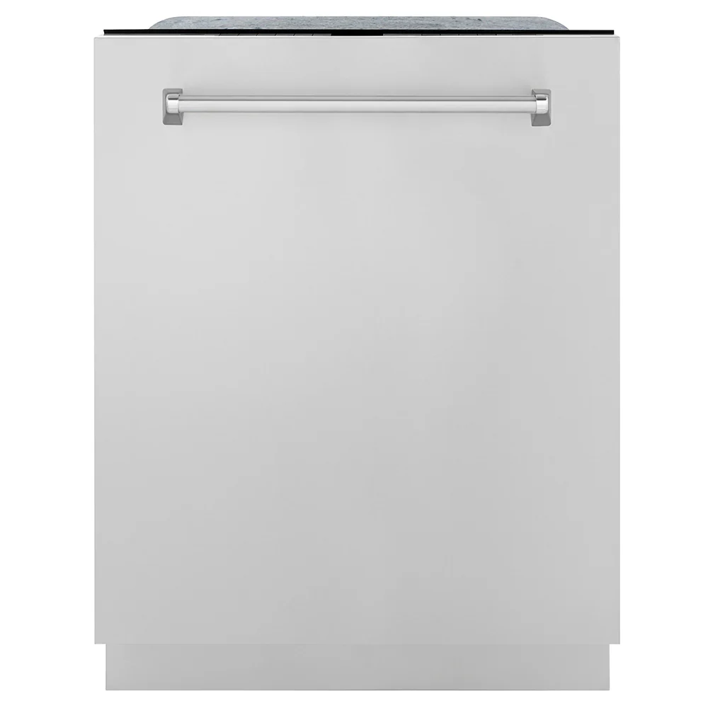 ZLINE 24 in. Monument Series 3rd Rack Top Touch Control Dishwasher in Stainless Steel with Stainless Steel Tub, 45dBa (DWMT-304-24)