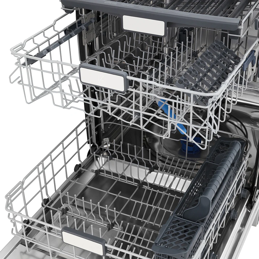 ZLINE 24 in. Monument Series 3rd Rack Top Touch Control Dishwasher in Stainless Steel with Stainless Steel Tub, 45dBa (DWMT-304-24) - Image 10