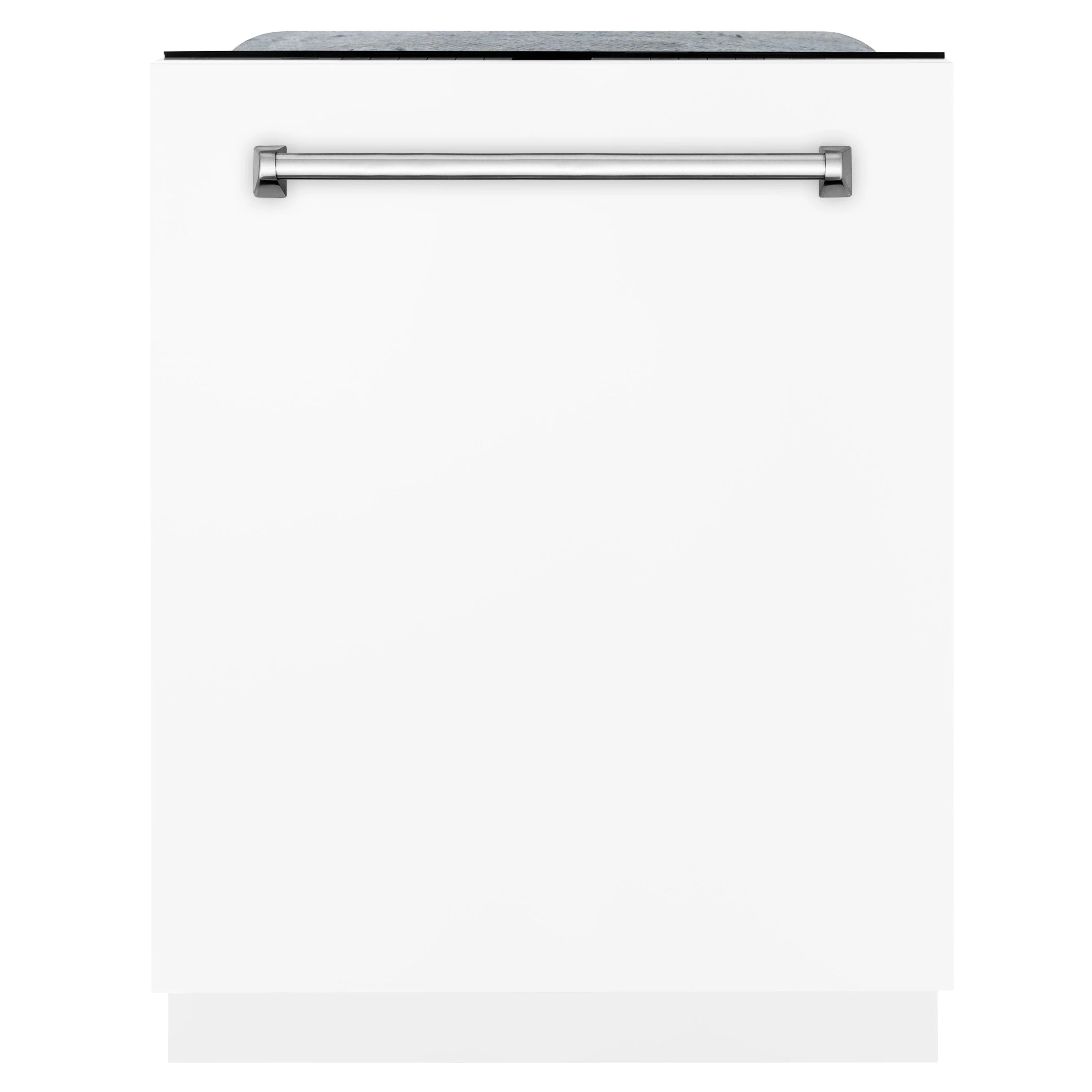 ZLINE 24 in. Monument Series 3rd Rack Top Touch Control Dishwasher with White Matte Panel, 45dBa (DWMT-WM-24)