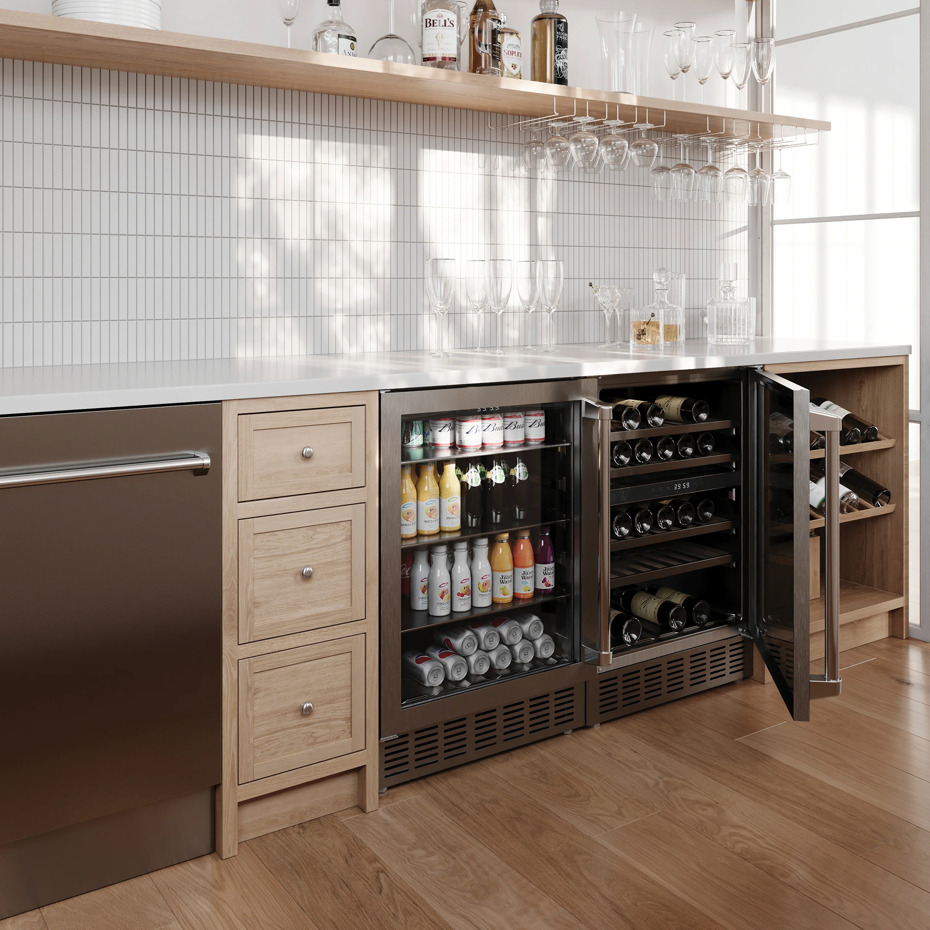 ZLINE 24" Monument Dual Zone 44-Bottle Wine Cooler in Stainless Steel (RWV-UD-24) - Image 17