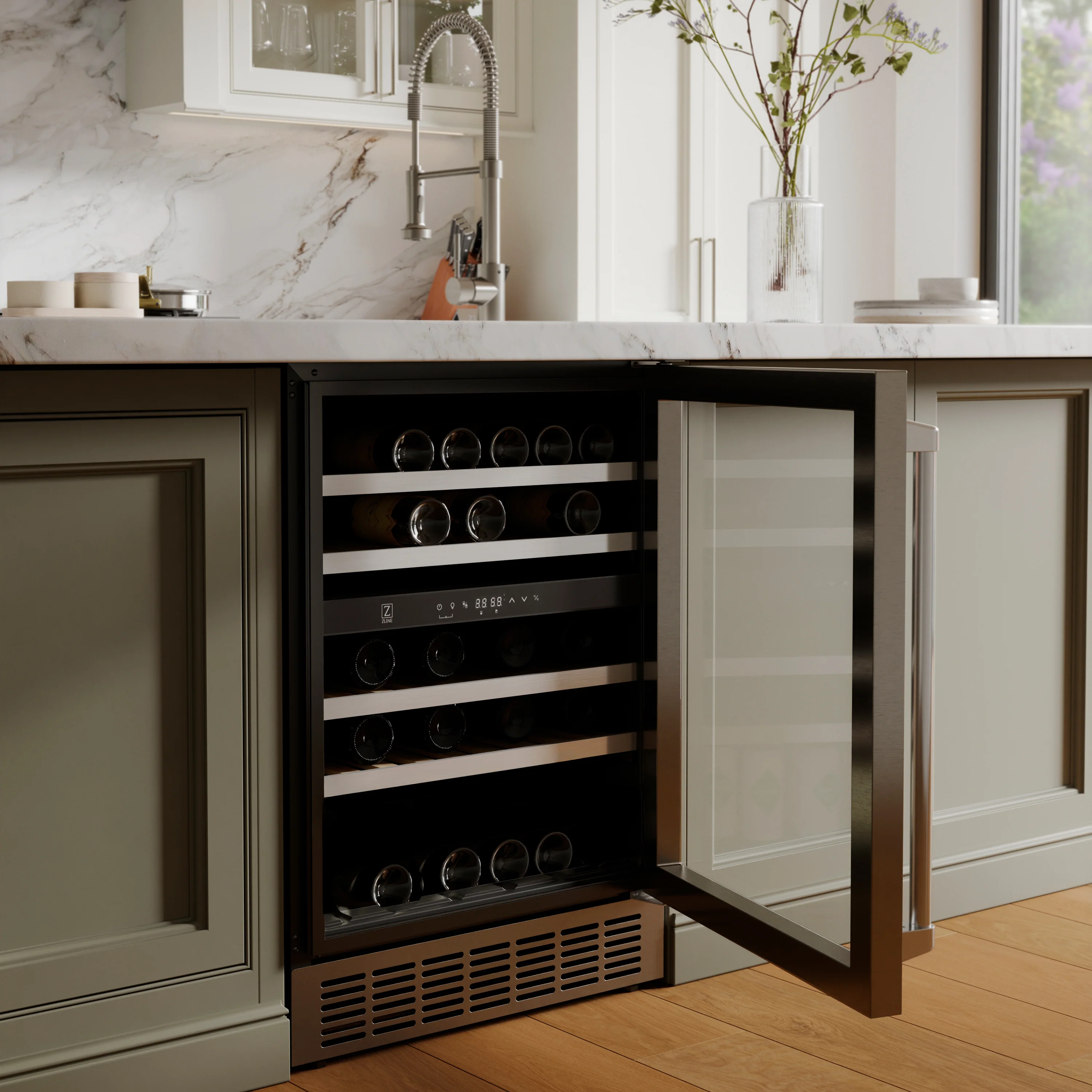 ZLINE 24" Monument Dual Zone 44-Bottle Wine Cooler in Stainless Steel (RWV-UD-24) - Image 18