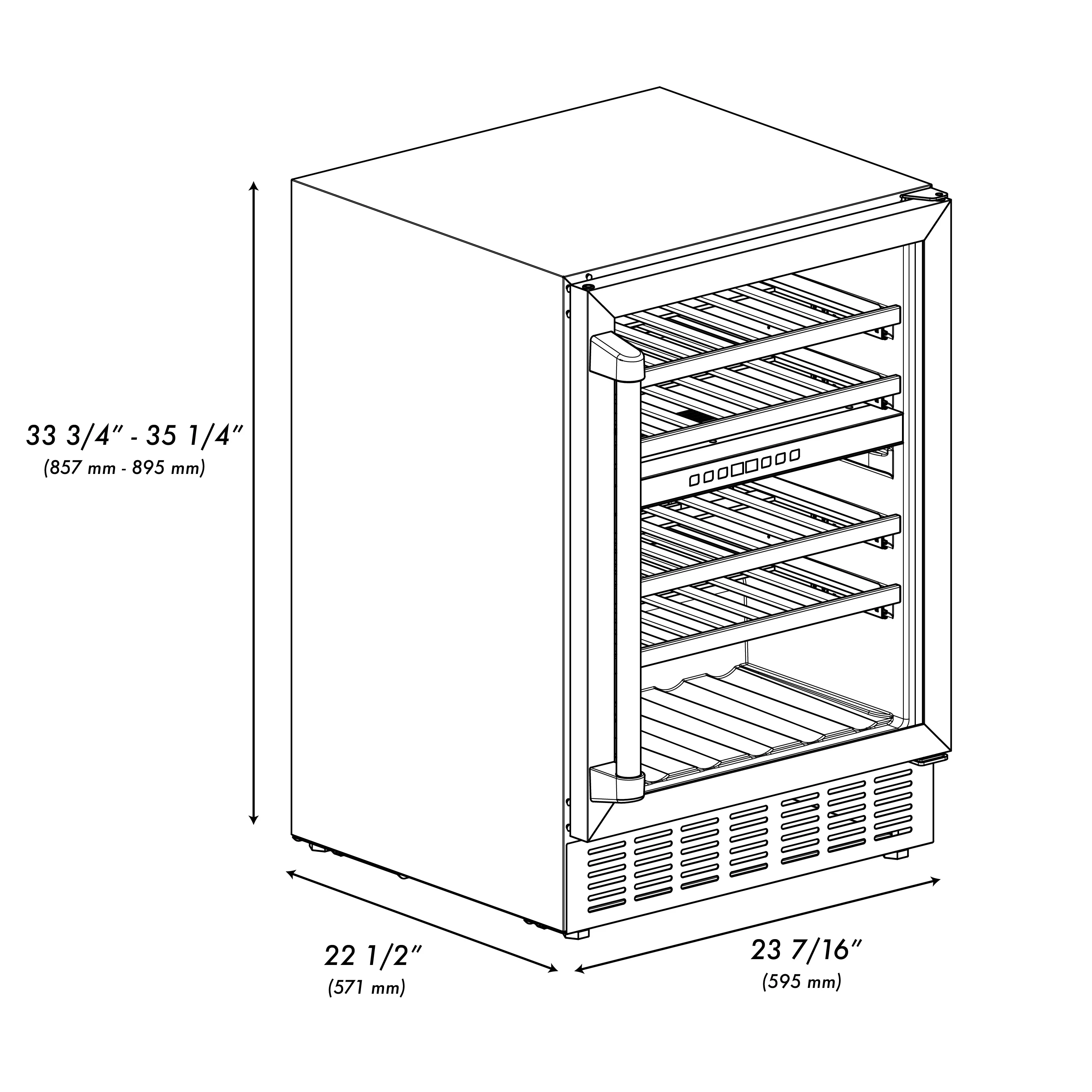 ZLINE 24" Monument Dual Zone 44-Bottle Wine Cooler in Stainless Steel (RWV-UD-24) - Image 20