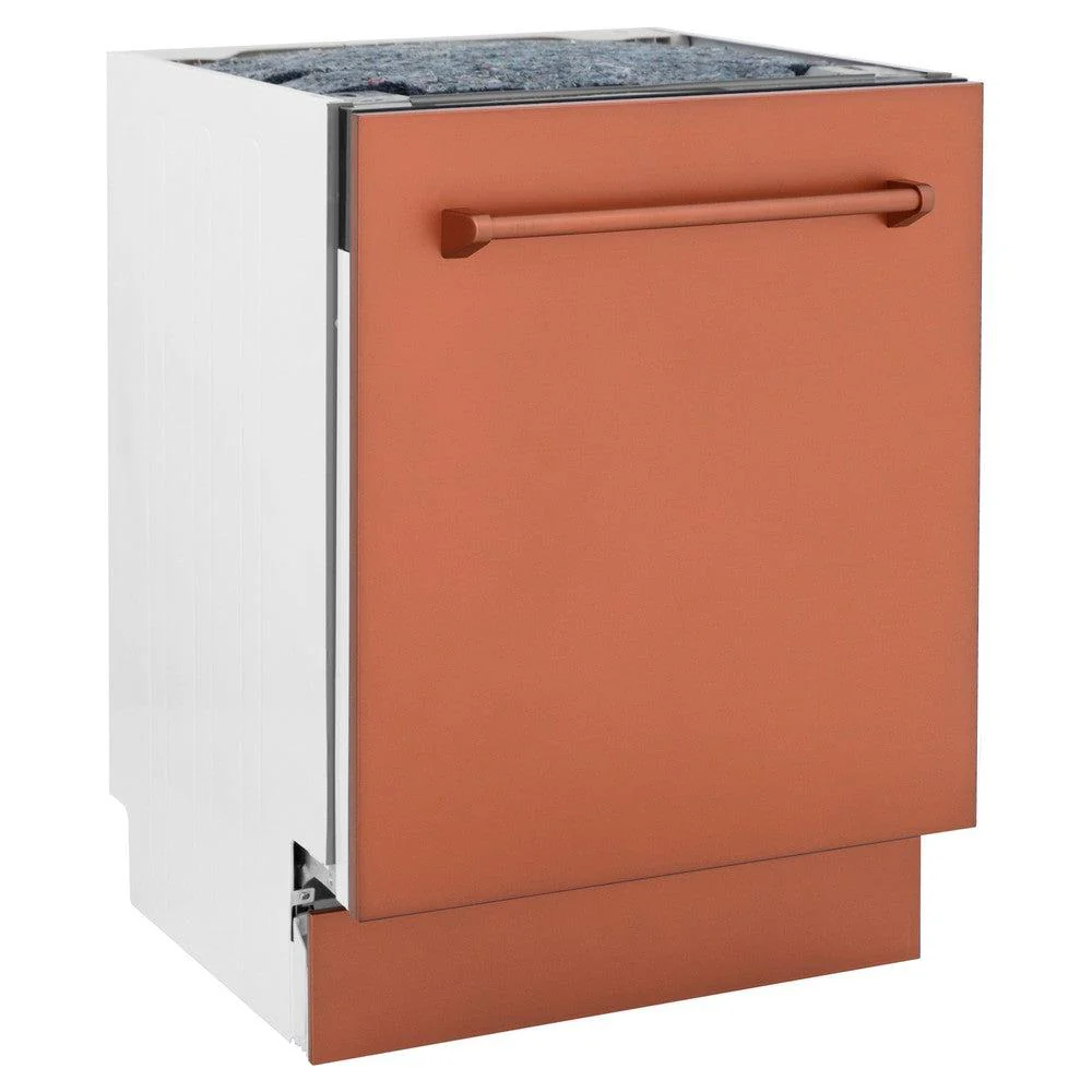 ZLINE 24" Tallac Series 3rd Rack Tall Tub Dishwasher in Copper with Stainless Steel Tub, 51dBa (DWV-C-24) - Image 5