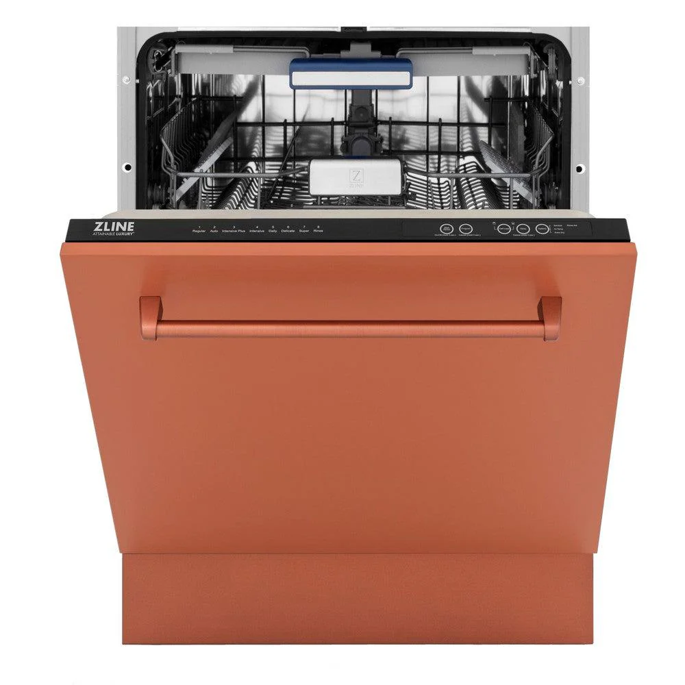 ZLINE 24" Tallac Series 3rd Rack Tall Tub Dishwasher in Copper with Stainless Steel Tub, 51dBa (DWV-C-24) - Image 6