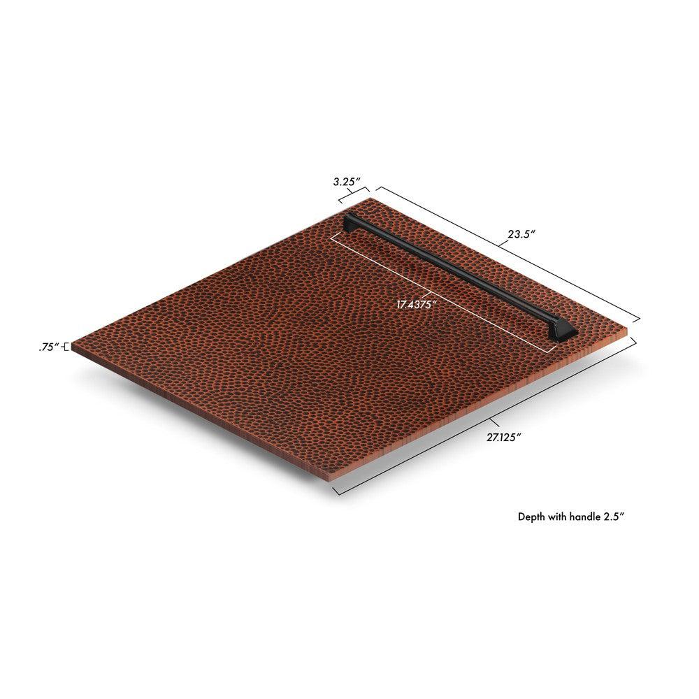 ZLINE 24" Tallac Series 3rd Rack Tall Tub Dishwasher in Hand Hammered Copper with Stainless Steel Tub, 51dBa (DWV-HH-24) - Image 10