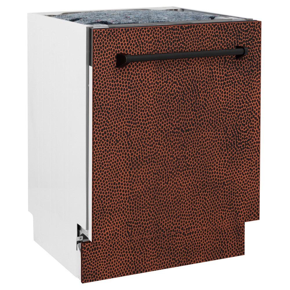 ZLINE 24" Tallac Series 3rd Rack Tall Tub Dishwasher in Hand Hammered Copper with Stainless Steel Tub, 51dBa (DWV-HH-24) - Image 3