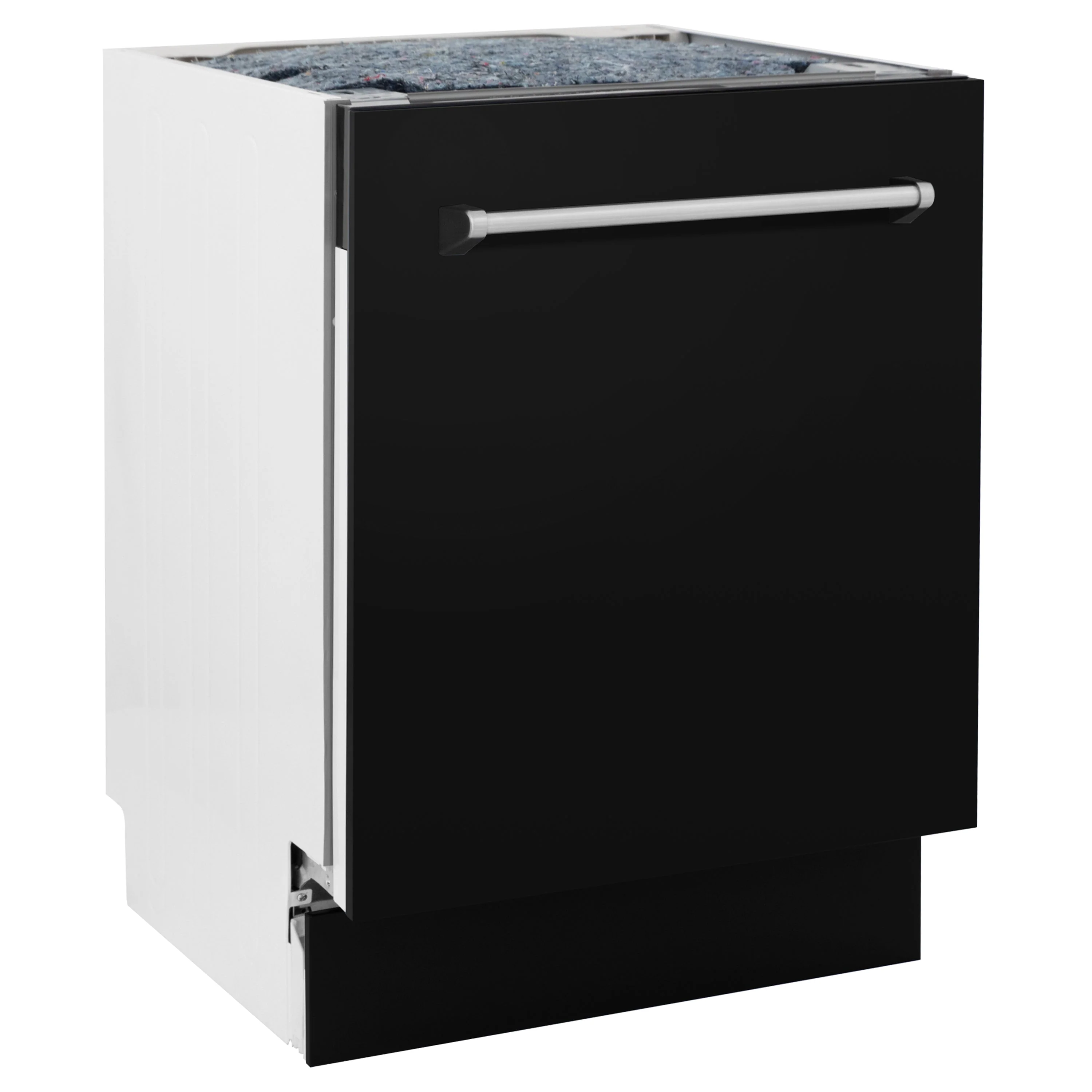 ZLINE 24" Tallac Series 3rd Rack Tall Tub Dishwasher in Black Matte with Stainless Steel Tub, 51dBa (DWV-BLM-24) - Image 4