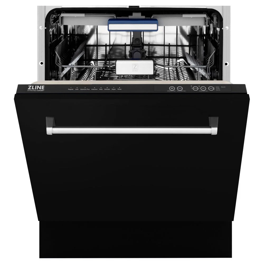 ZLINE 24" Tallac Series 3rd Rack Tall Tub Dishwasher in Black Matte with Stainless Steel Tub, 51dBa (DWV-BLM-24) - Image 5