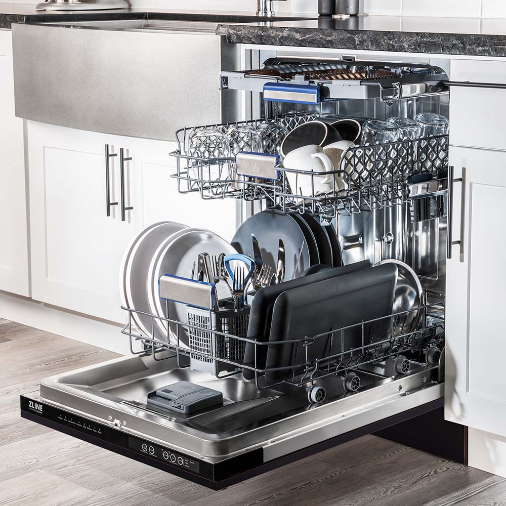 ZLINE 24" Tallac Series 3rd Rack Tall Tub Dishwasher in Oil Rubbed Bronze with Stainless Steel Tub, 51dBa (DWV-ORB-24) - Image 13