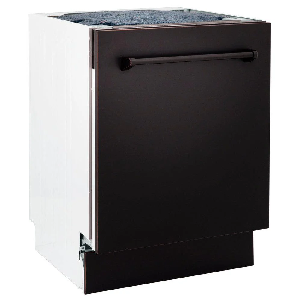 ZLINE 24" Tallac Series 3rd Rack Tall Tub Dishwasher in Oil Rubbed Bronze with Stainless Steel Tub, 51dBa (DWV-ORB-24) - Image 6