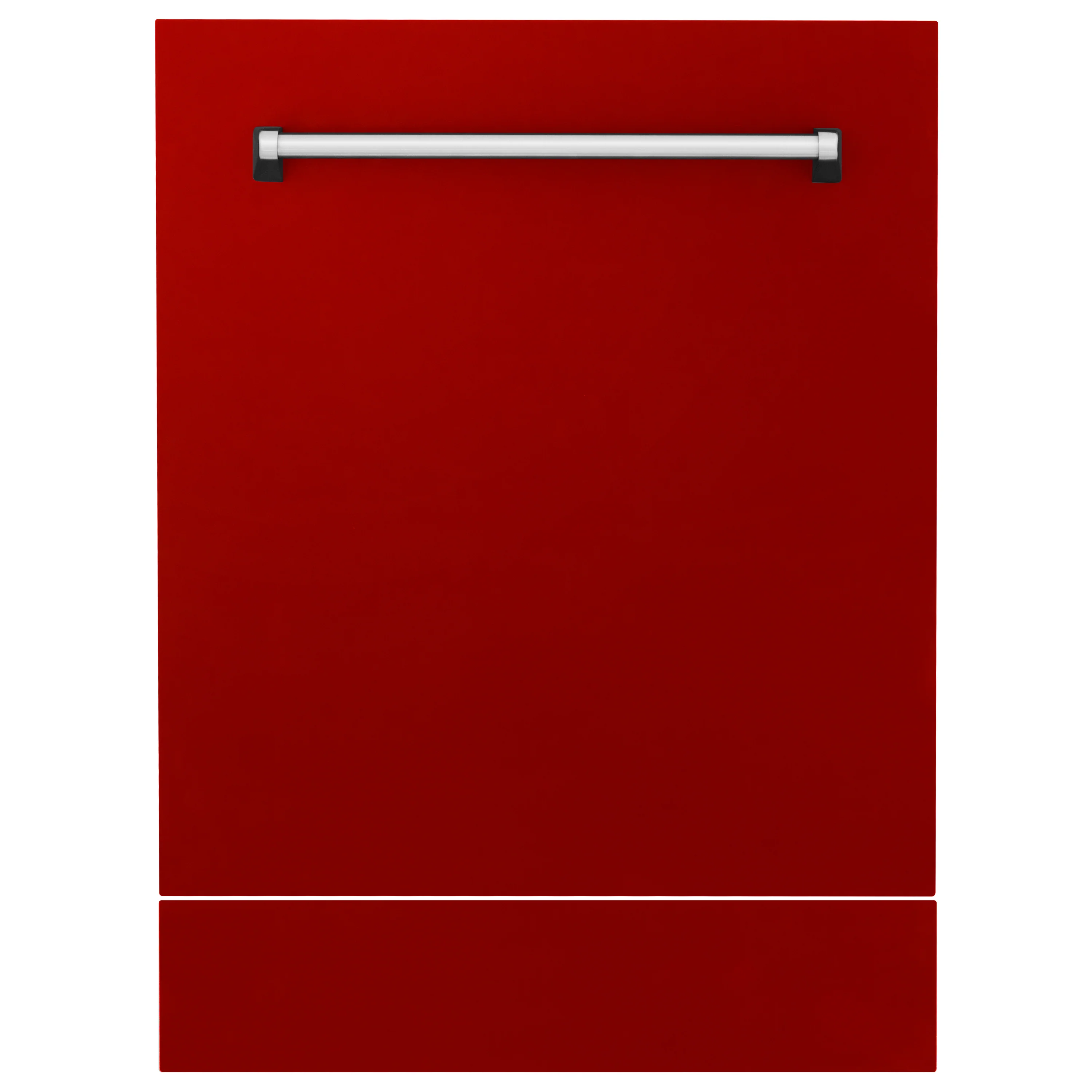 ZLINE 24" Tallac Dishwasher Panel in Red Gloss with Traditional Handle (DPV-RG-24) - Image 3