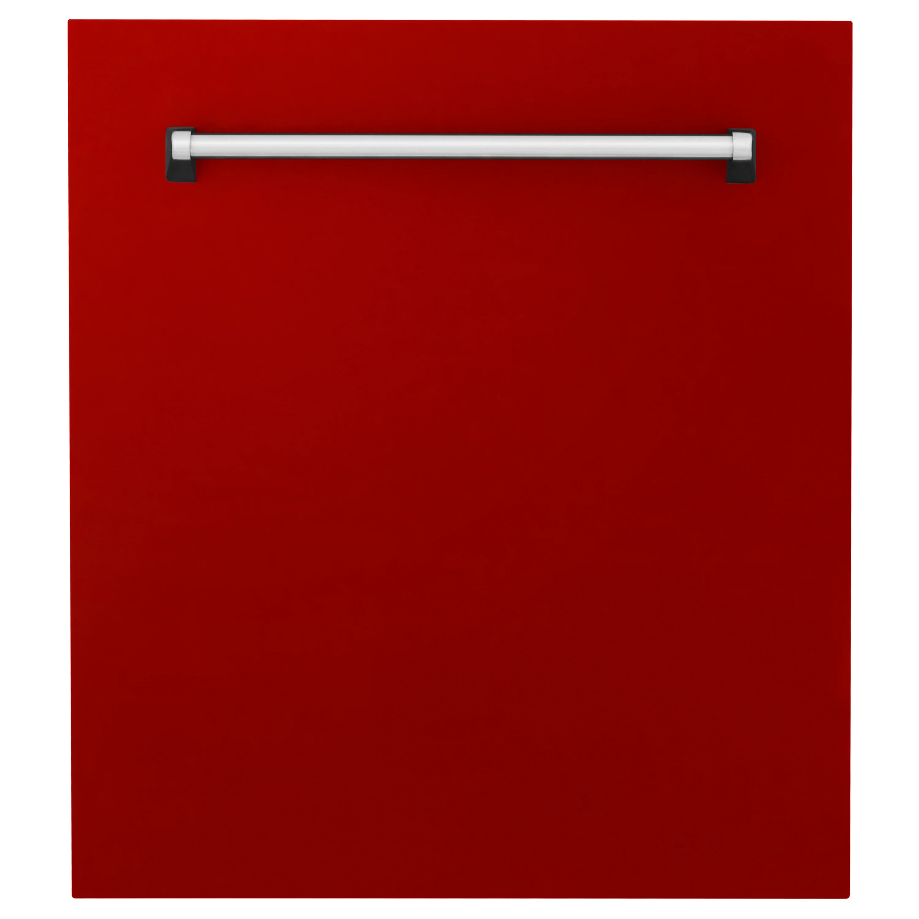ZLINE 24" Tallac Dishwasher Panel in Red Gloss with Traditional Handle (DPV-RG-24) - Image 4