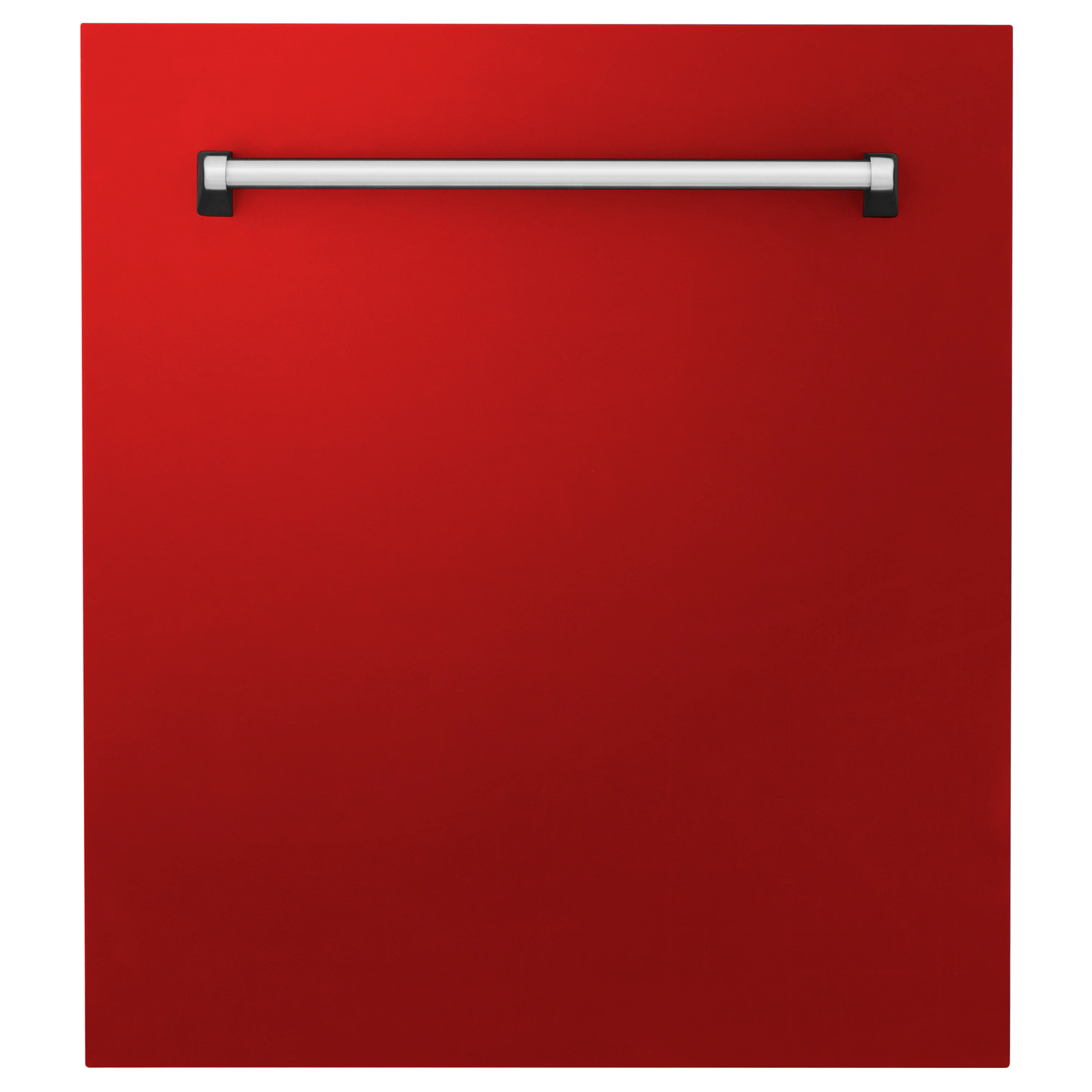 ZLINE 24" Tallac Dishwasher Panel in Red Matte with Traditional Handle (DPV-RM-24) - Image 4